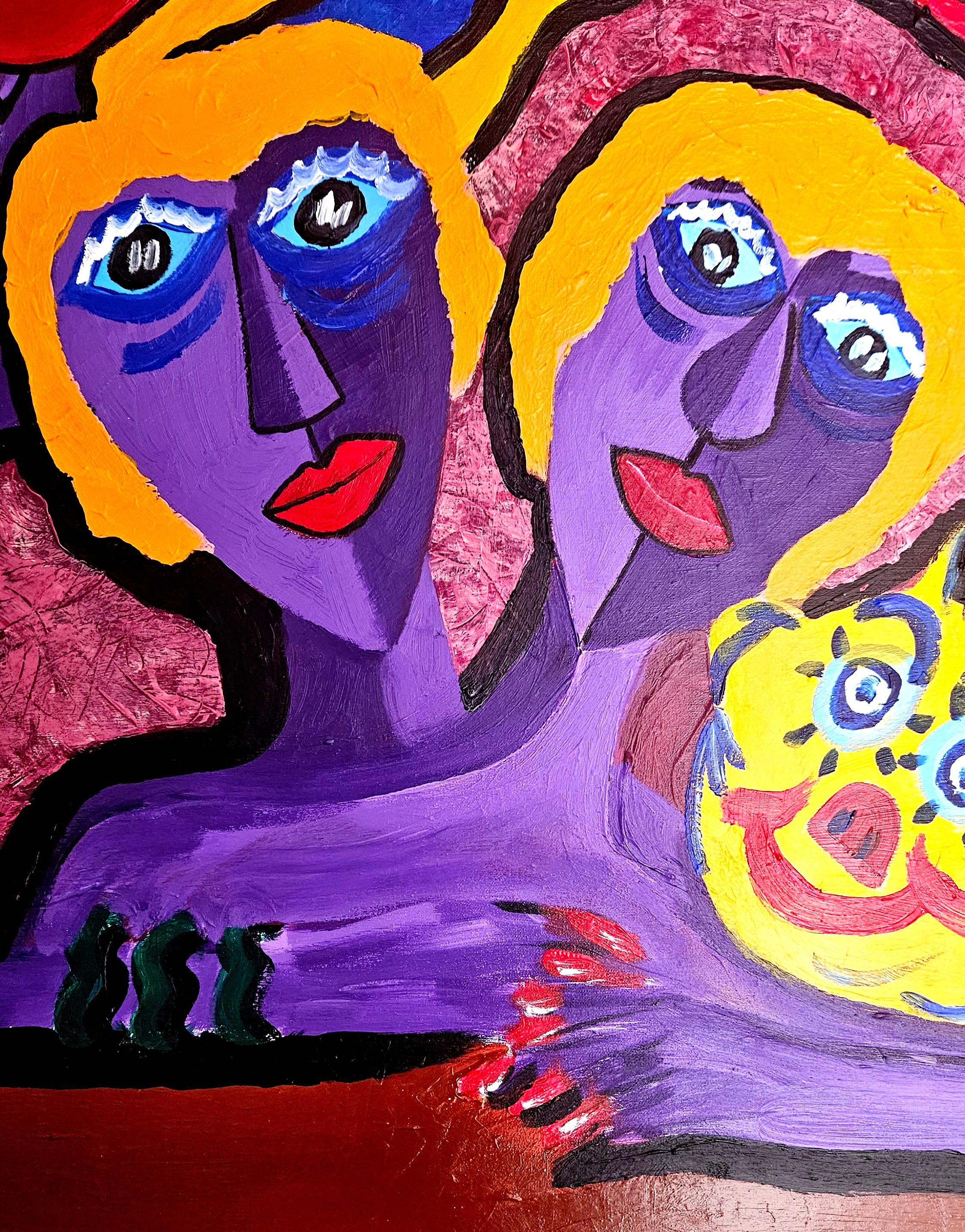 R. Poch. 7 Gemelos  Original-Acrylgemälde – Painting von Ramon Poch