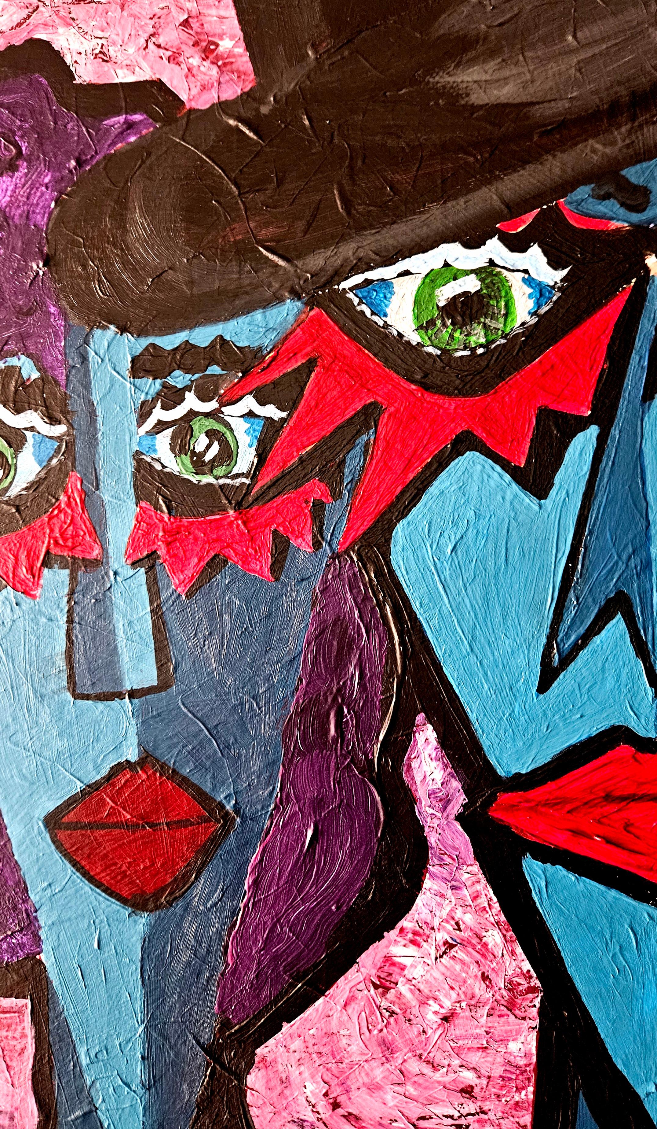 R. Poch. Azules    Original-Acrylgemälde im Angebot 2