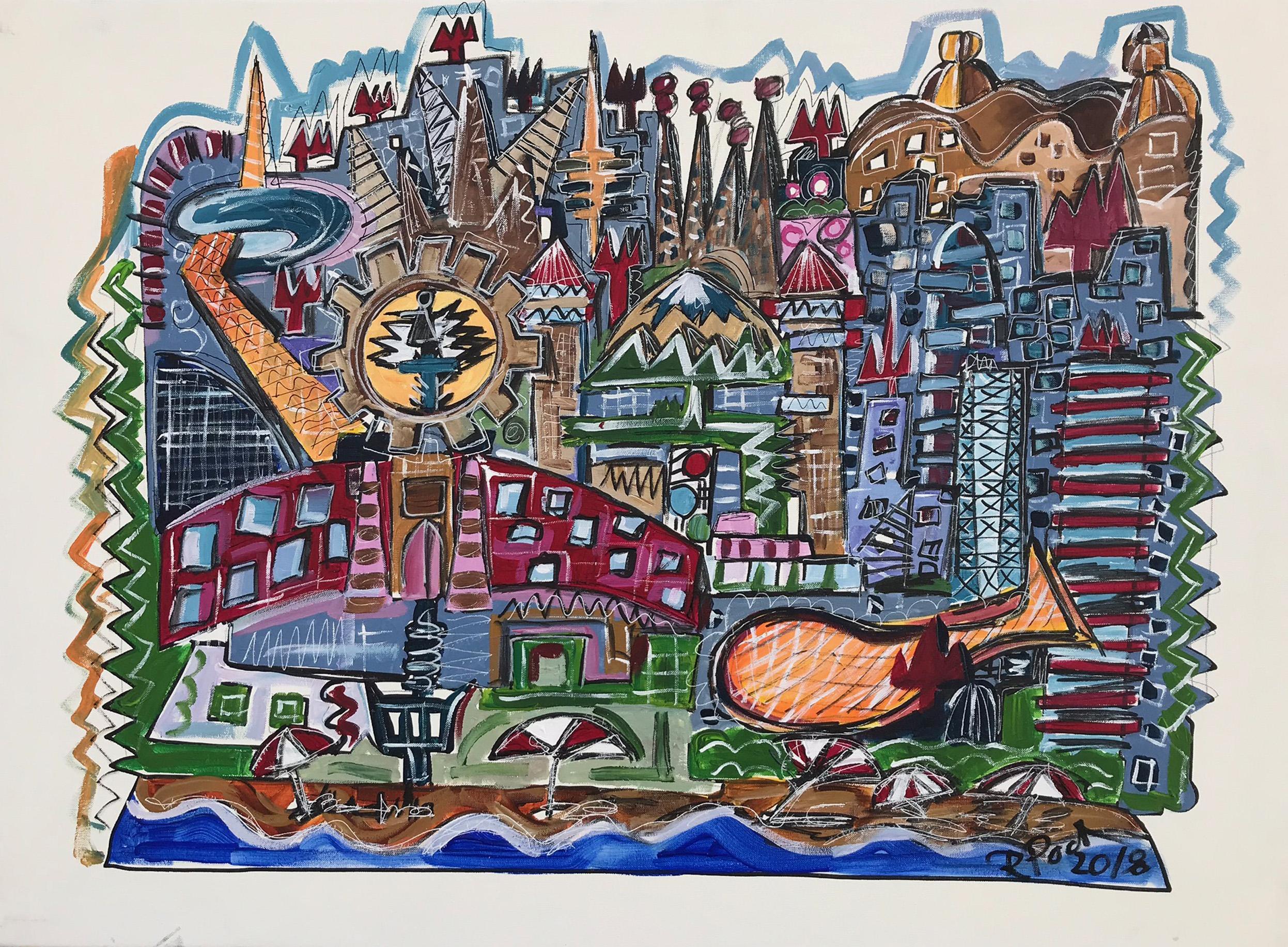 Abstract Painting di Ramon Poch - R. Poch   Barcellona 2    pittura acrilica