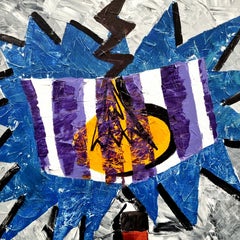 R. Poch  Big Square. 130 x. 130 cm original acrylic painting