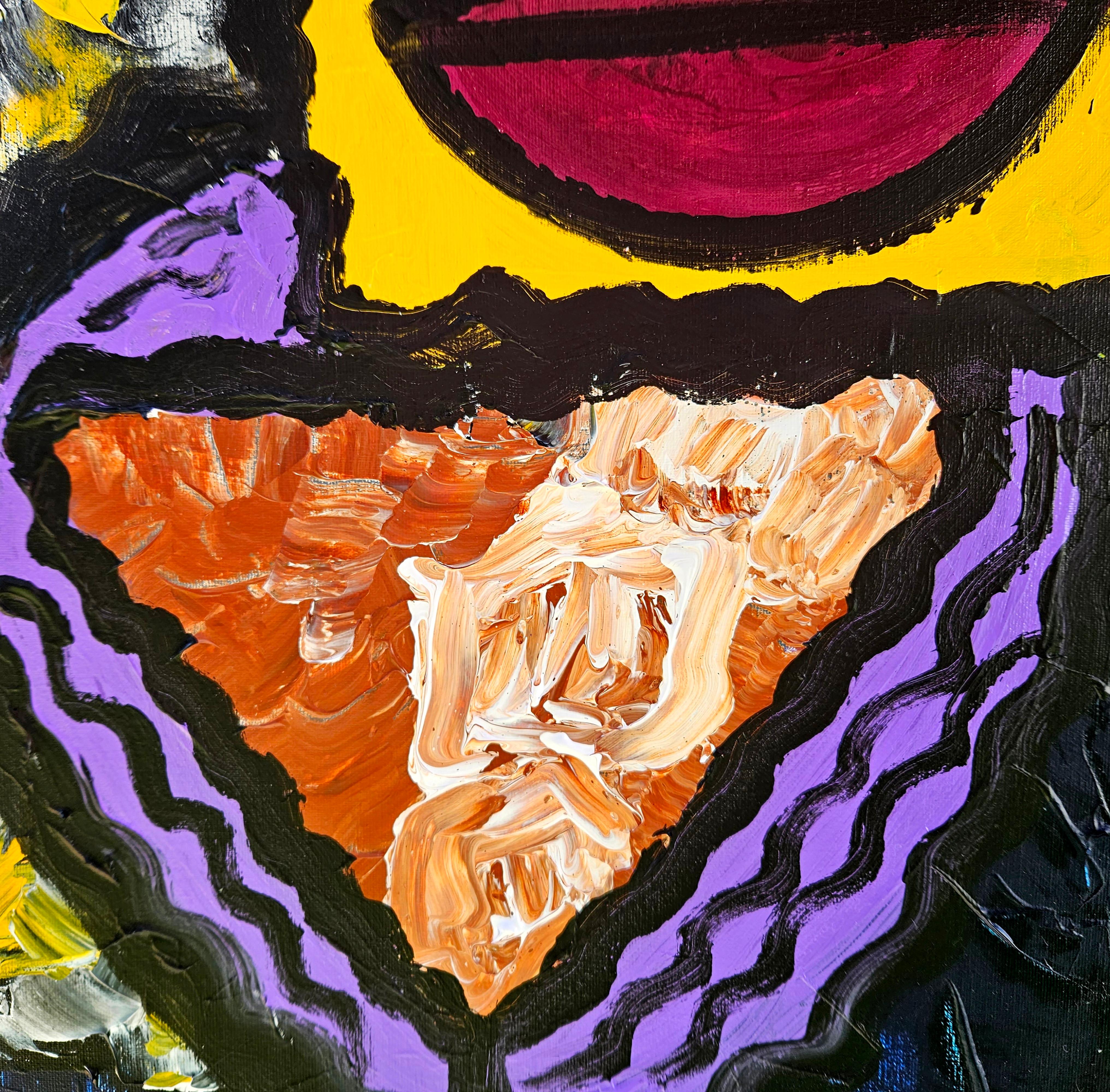 R. Poch Brindis  pittura acrilica - Abstract Painting Nero di Ramon Poch