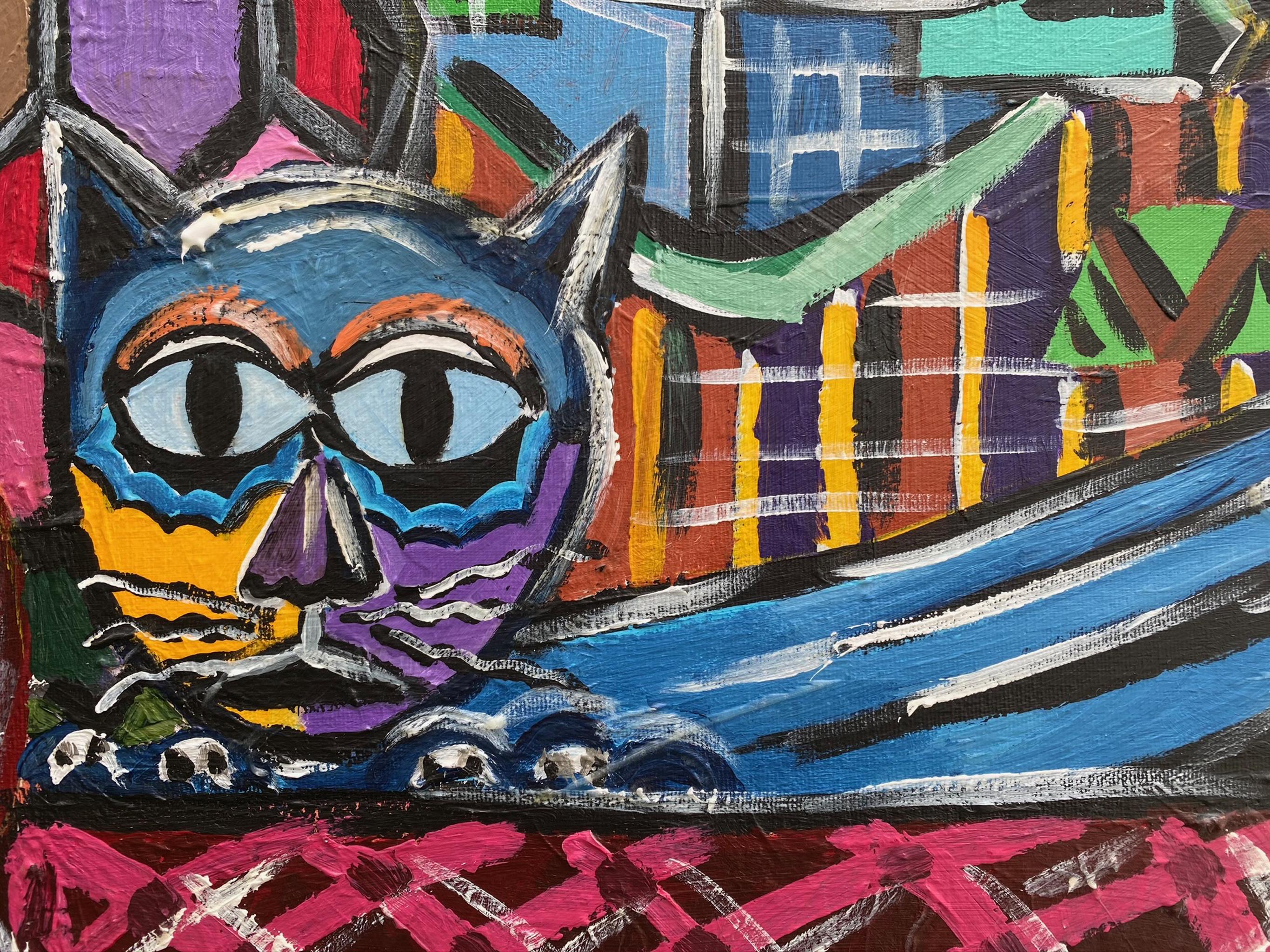 58.-Katze in Blau 130 x 97 cm. original Acrylgemälde

Geboren in Badalona (Barcelona).
Fotograf und Werbefilmregisseur.
Gründungspartner der Werbeproduktionsfirma La Cosa de las Peliculas: 
Er hat für die besten nationalen und internationalen Marken