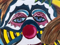 R. Poch.  Clown Make Up   Original-Acrylgemälde