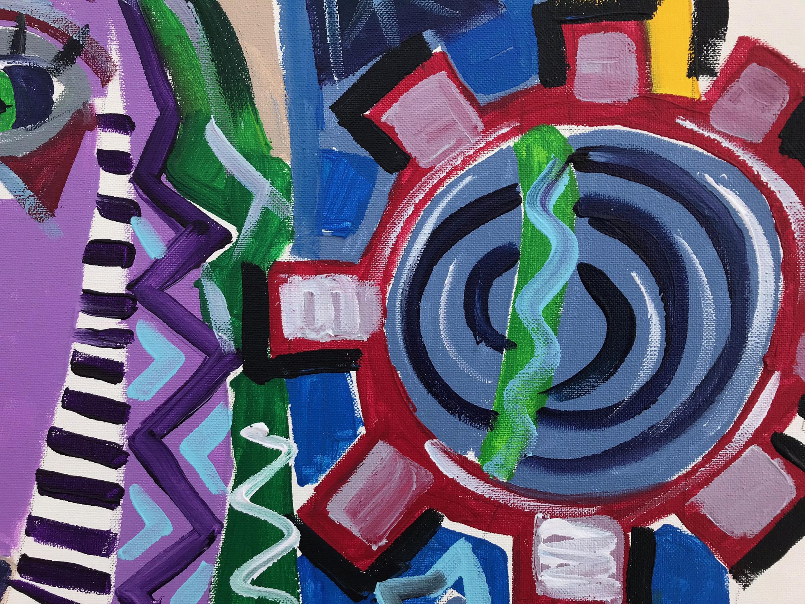 R. Poch  . Coppia a colori  pittura acrilica - Painting Contemporaneo di Ramon Poch