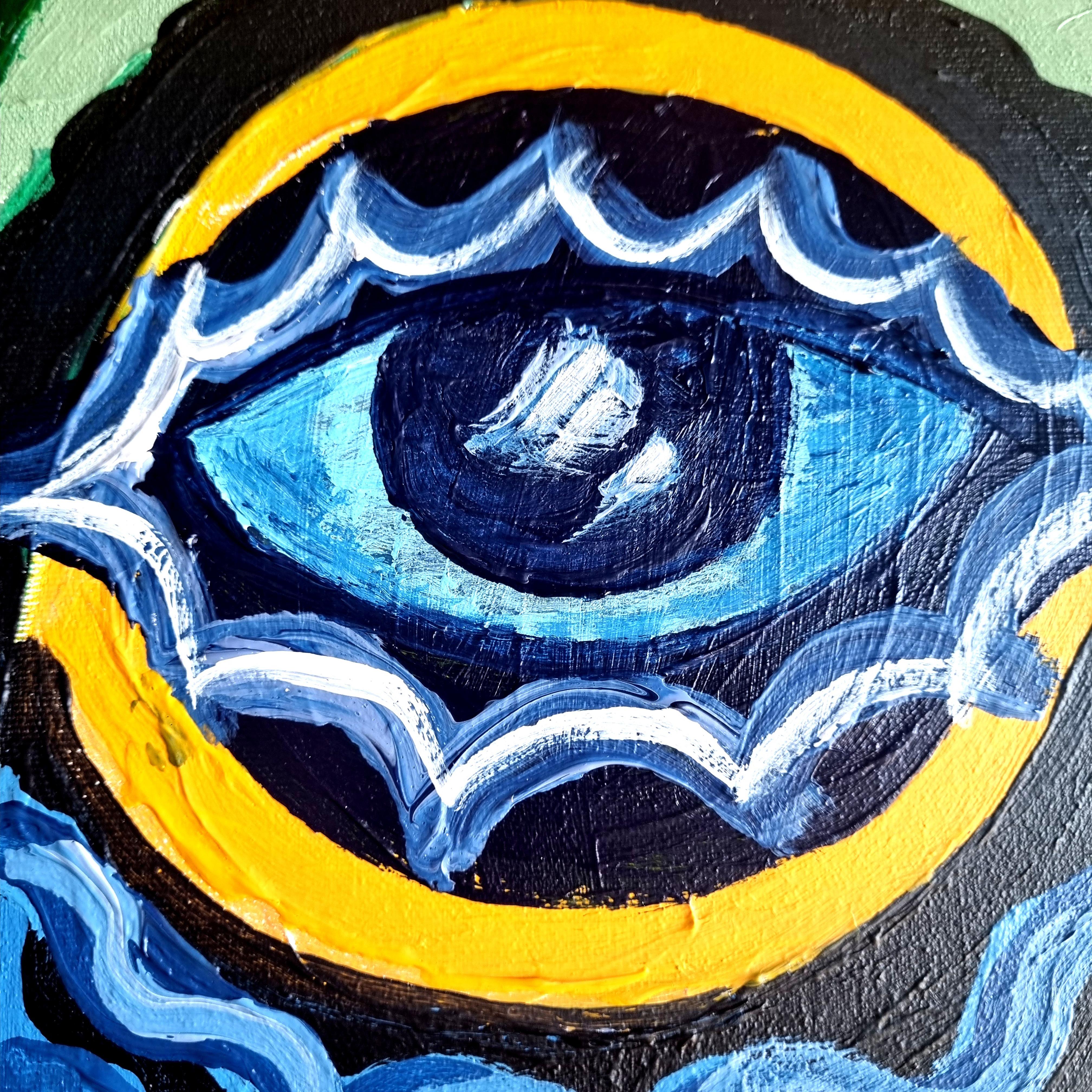 R. Poch Couple avec fleurs cm original acrylique - Painting de Ramon Poch