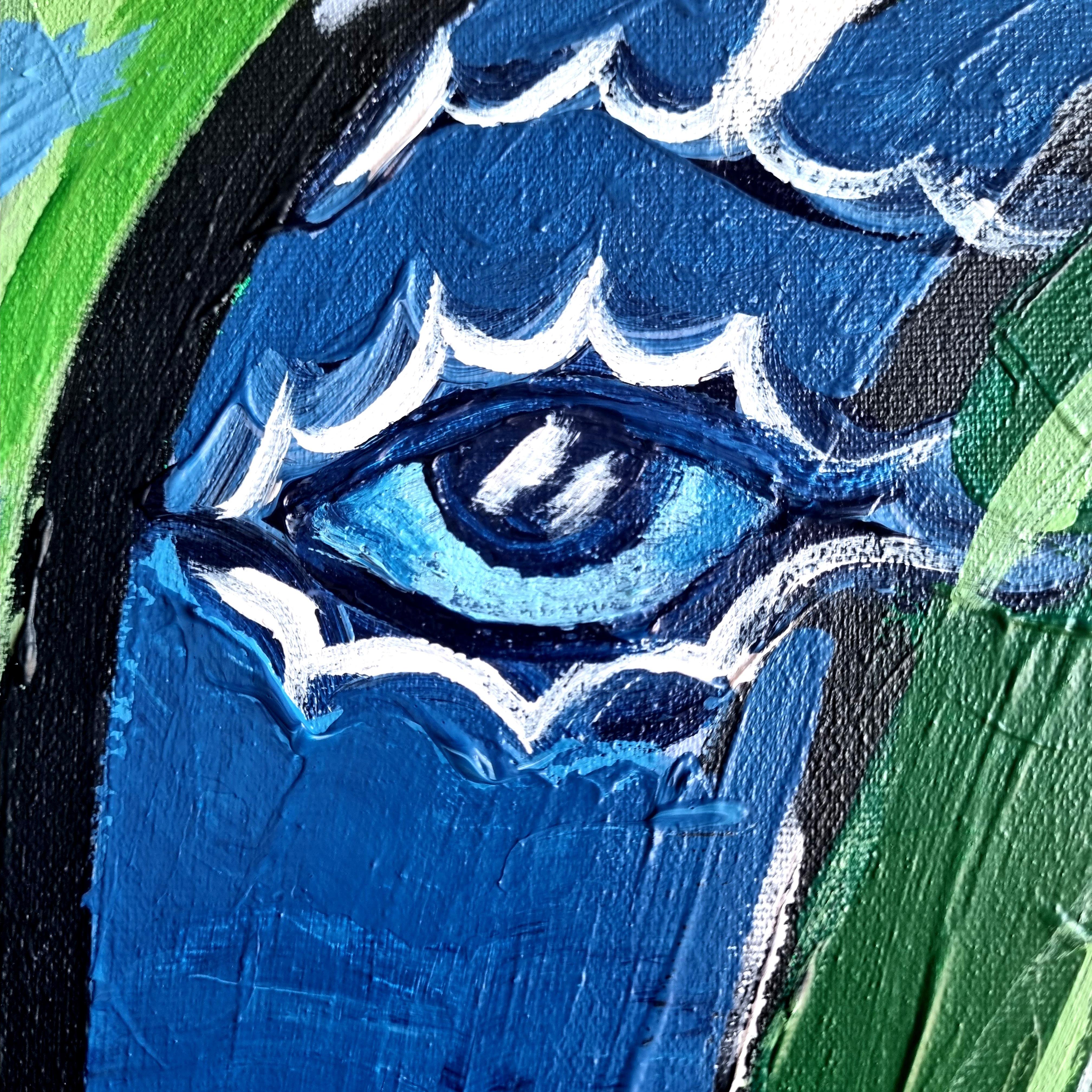 R. Poch Couple avec fleurs cm original acrylique en vente 3