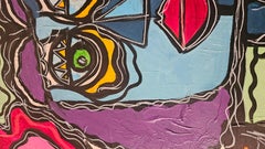 R. Poch Dos con copas 146 original acrylique