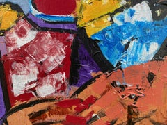 R. Poch - "Drinks with Cat" (Pittura acrilica, contemporanea, incorniciata, 2010+)