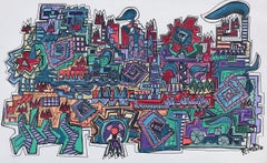 R. Poch   Factory 10.  original acrylic painting