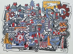 R. Poch – Acrylgemälde aus der eigenen Werkstatt, zeitgenössische abstrakte Kunst, gerahmt, ab 2010