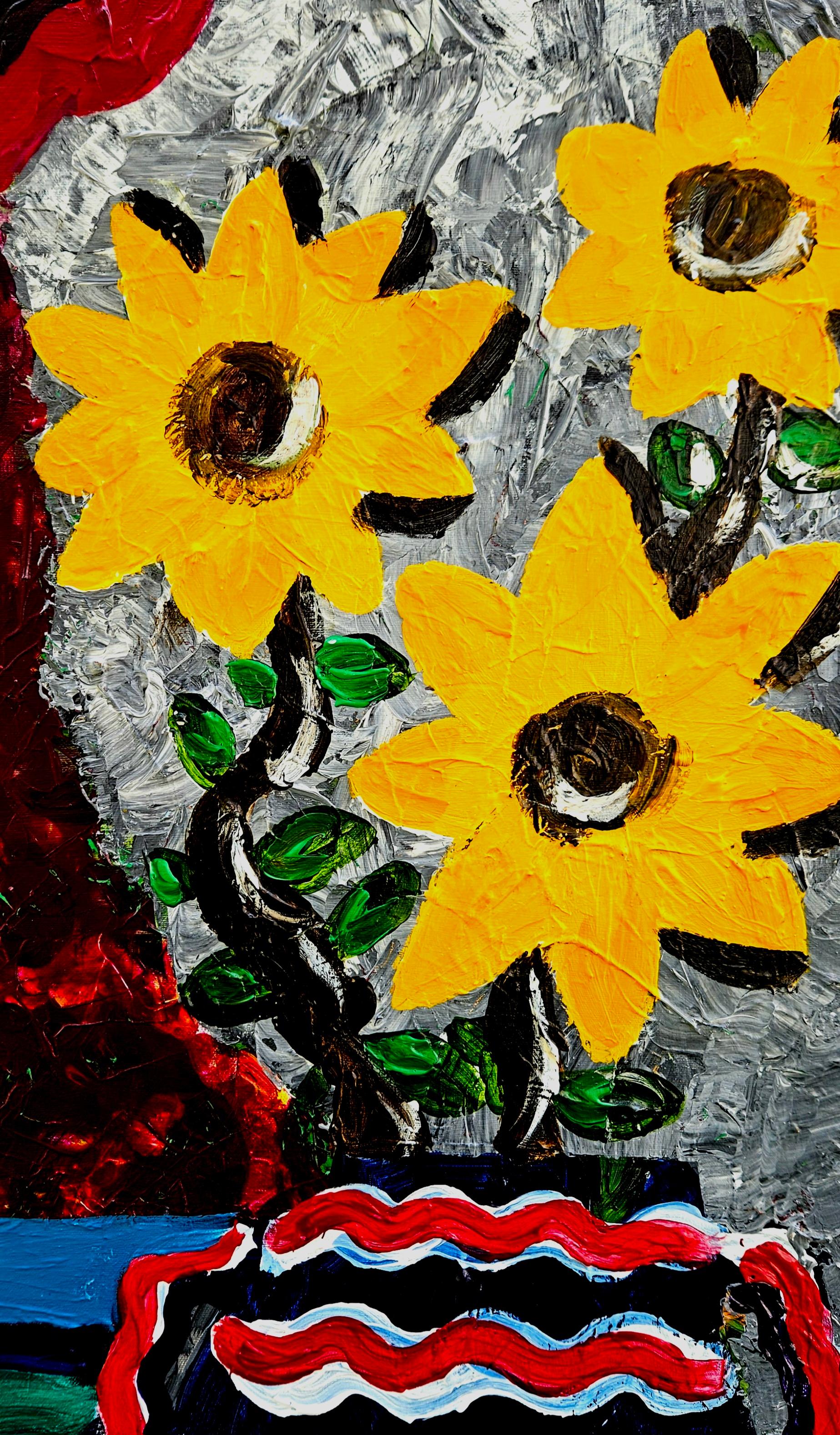 R. Ritratto di famiglia Poch 100x130 cm. dipinto originale in acrilico in vendita 1
