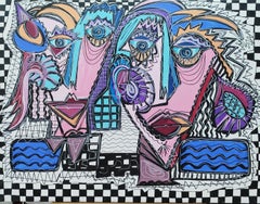 R. Poch   Hermanos  original acrylic painting