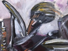 Poch 7 Jazz Quartet – Acrylgemälde, expressionistischer Stil, gerahmt, 2010+