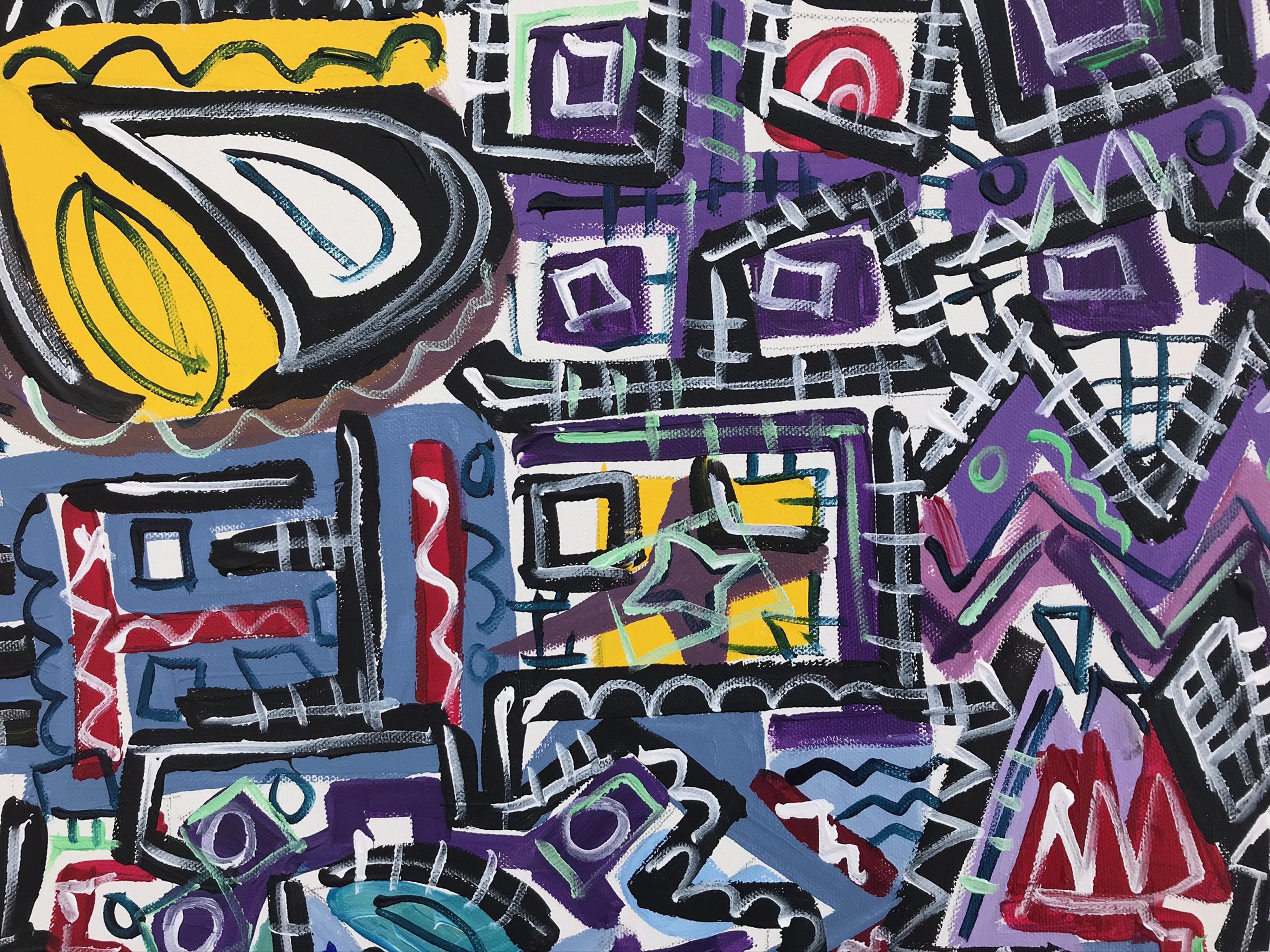 Labyrinth 30 Laberinto, Labyrinth  Acrylmalerei – Painting von Ramon Poch