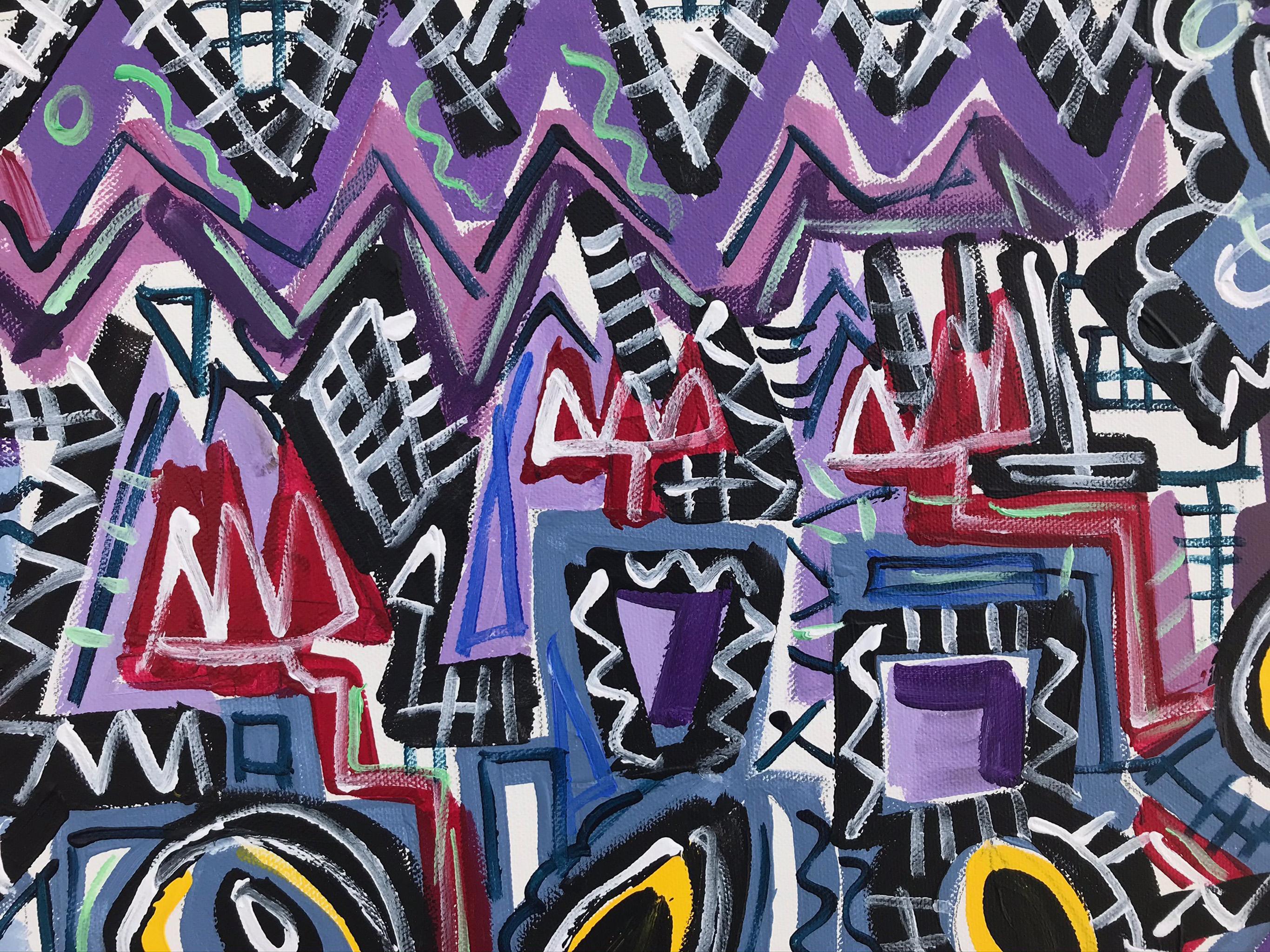 Labyrinth 30 Laberinto, Labyrinth  Acrylmalerei (Schwarz), Abstract Painting, von Ramon Poch