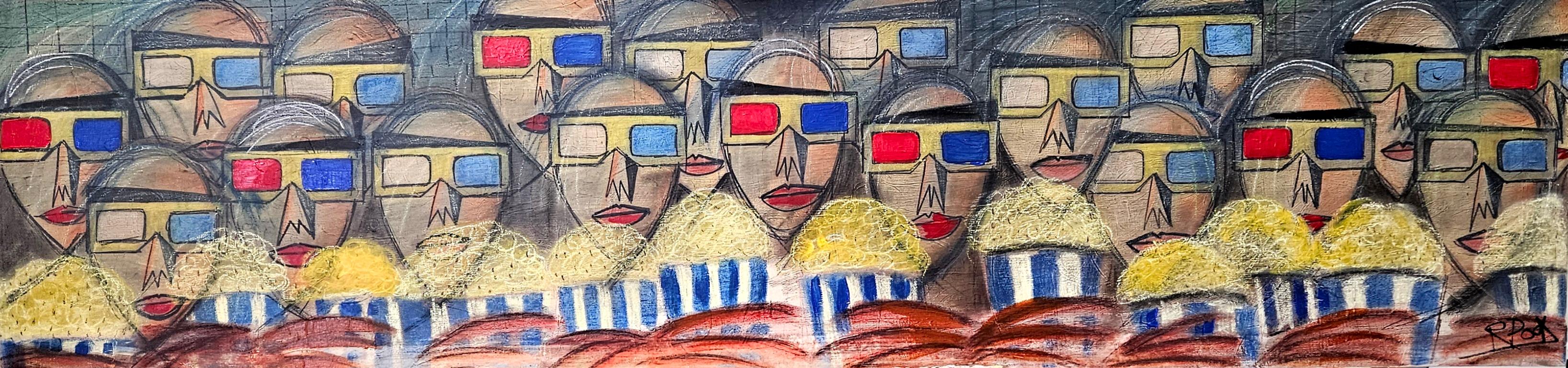 Ramon Poch Abstract Painting - R. Poch  Sesion continua original acrylic painting