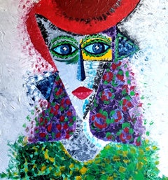 R. Poch quadratisch Luftbild. 112. aire. 120x120. Acrylmalerei