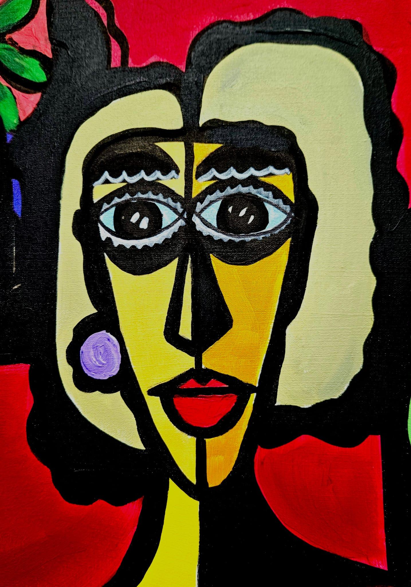 R. Poch Tertulia 148 Original-Acrylgemälde im Angebot 1