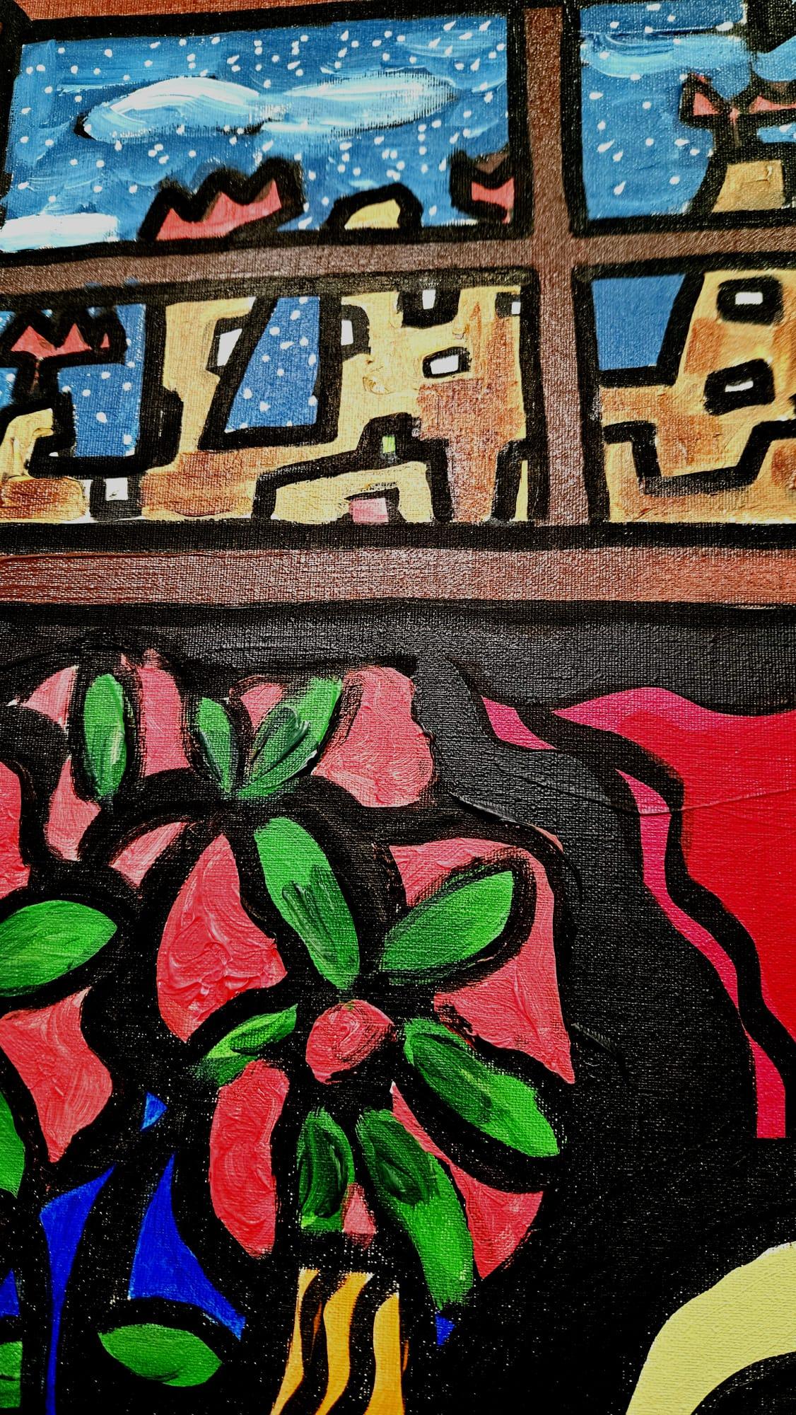 R. Poch Tertulia 148 Original-Acrylgemälde im Angebot 2