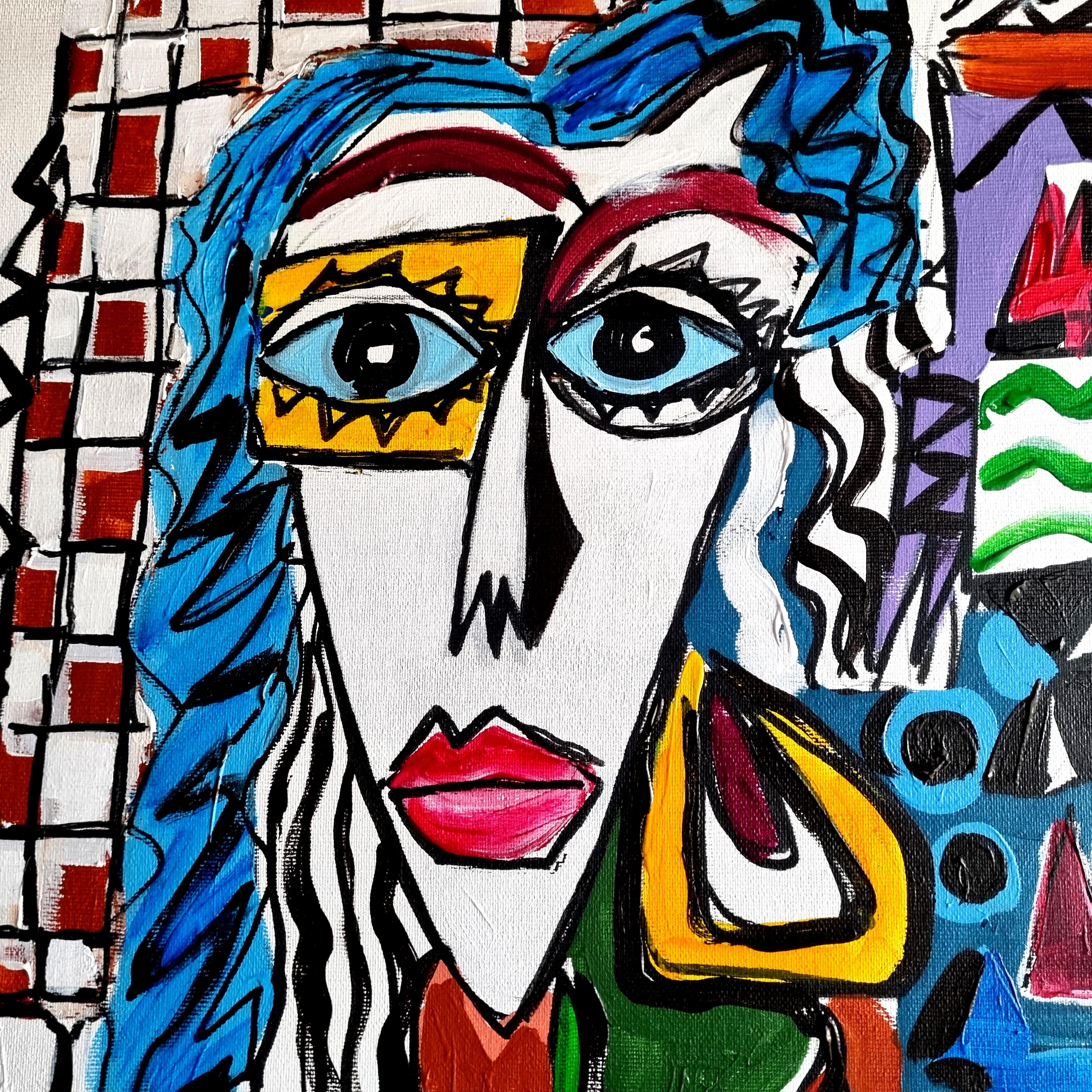 R. Poch   Die Kondos  Original-Acrylgemälde (Abstrakter Expressionismus), Painting, von Ramon Poch