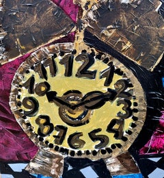 R. Poch  Two Characters  Big  Square. original acrylic painting