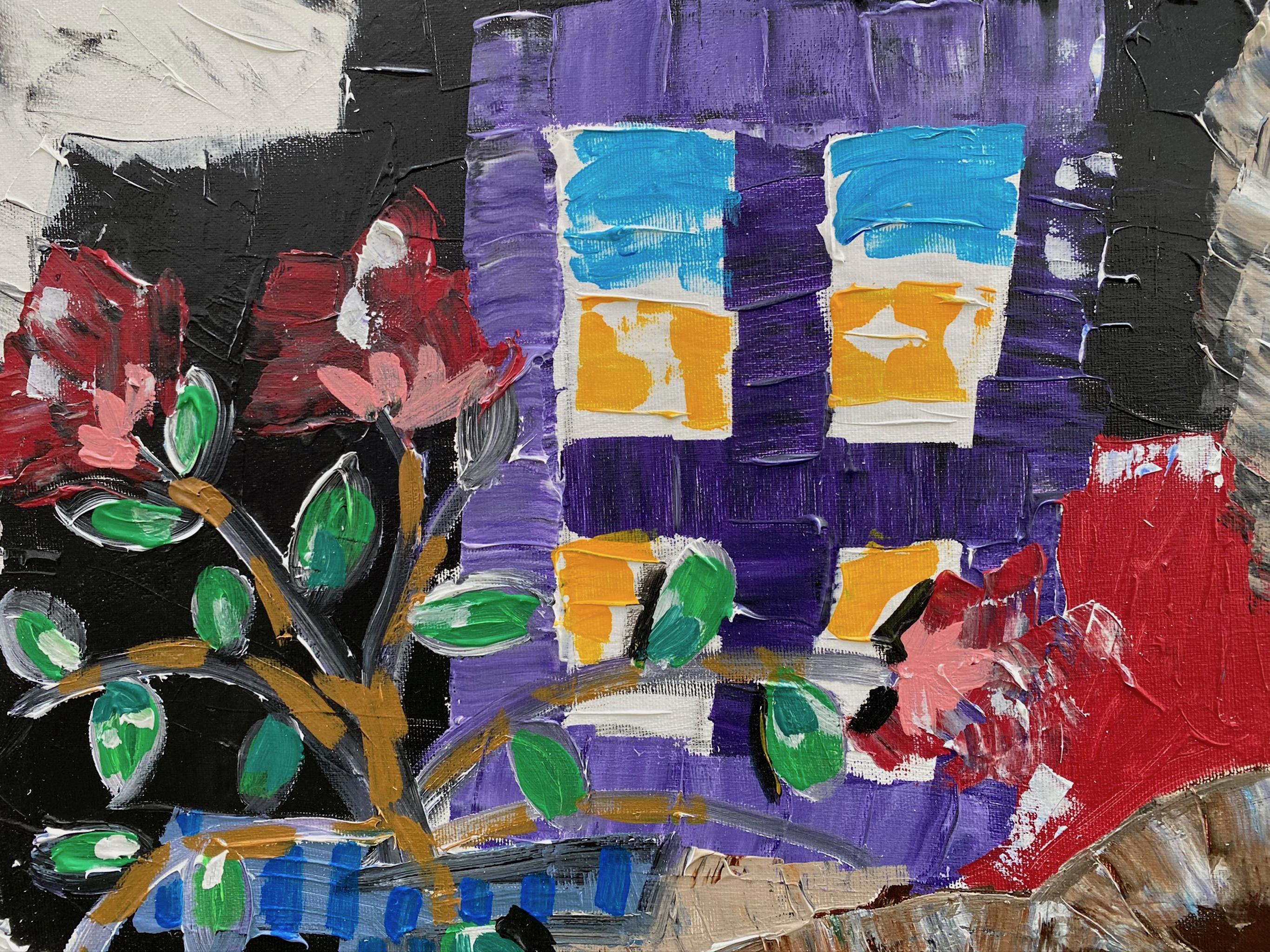 70 R. Poch. Zwei Frauen im Sessel mit Katze und Fenster. Original-Acrylgemälde
Geboren in Badalona (Barcelona).
Fotograf und Werbefilmregisseur.
Gründungspartner der Werbeproduktionsfirma La Cosa de las Peliculas: 
Er hat für die besten nationalen