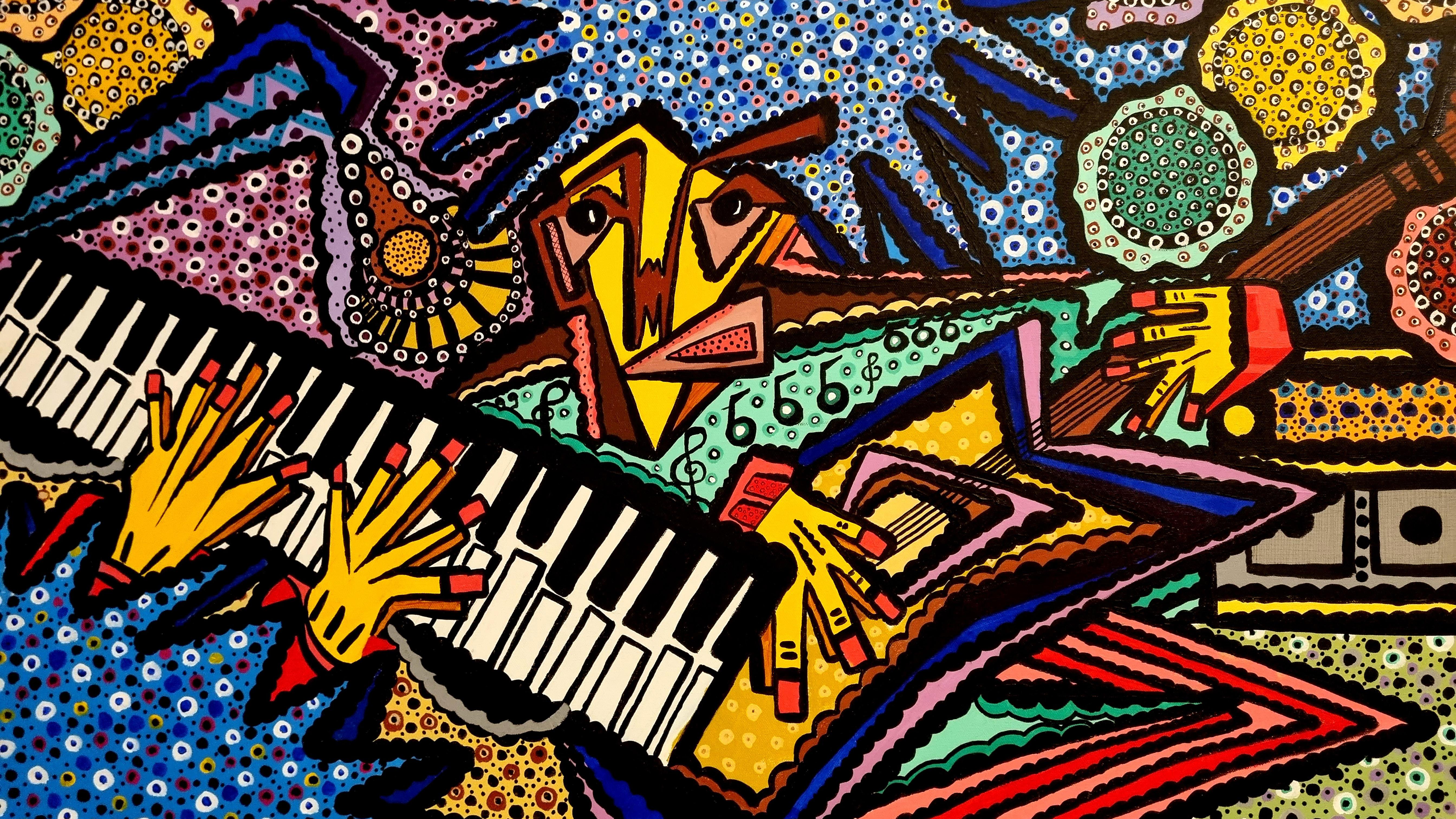 R. Poch Molto grande  Rock  pittura acrilica in vendita 2
