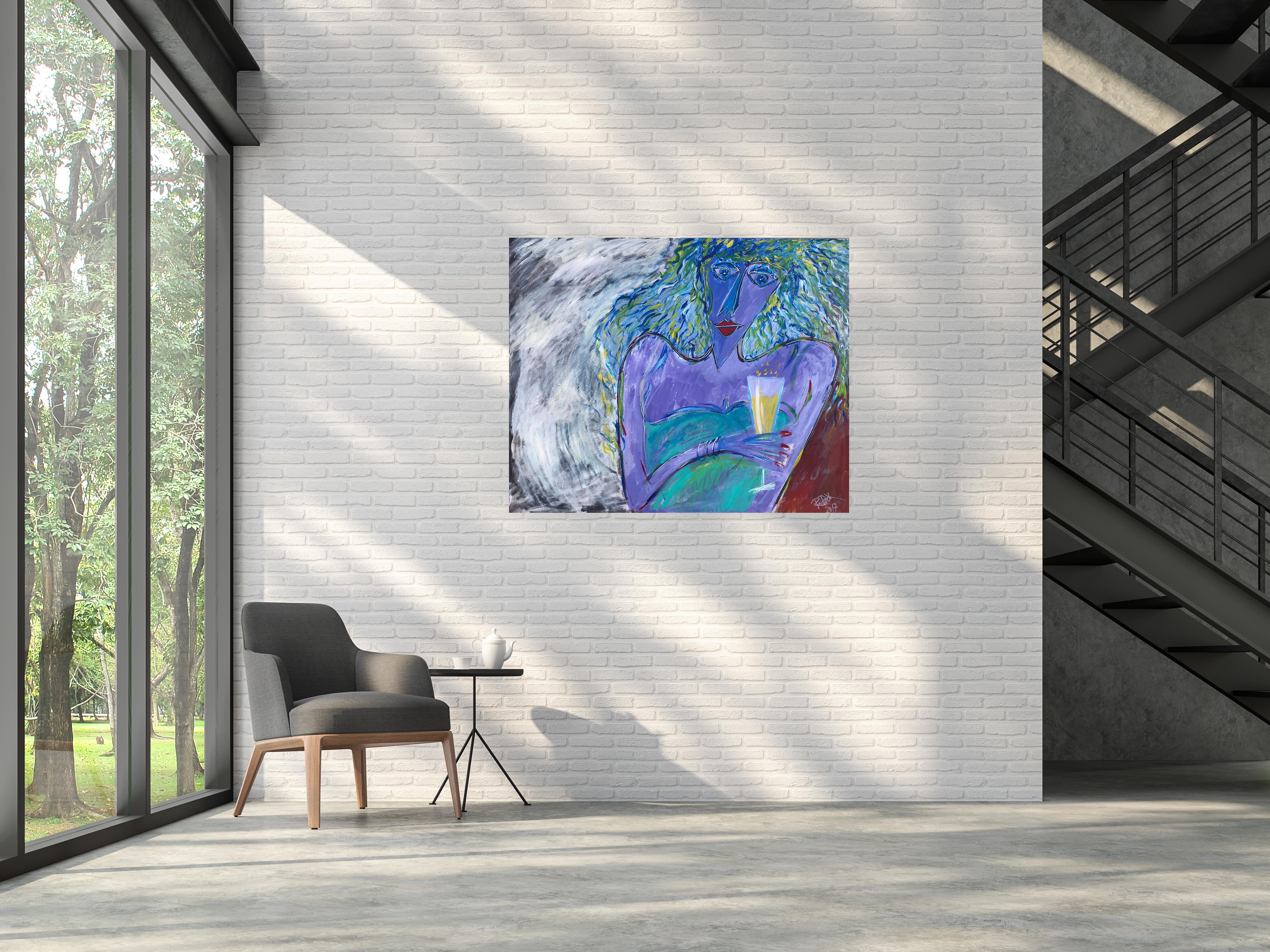 R. Poch  DONNA  Lola   pittura acrilica 1