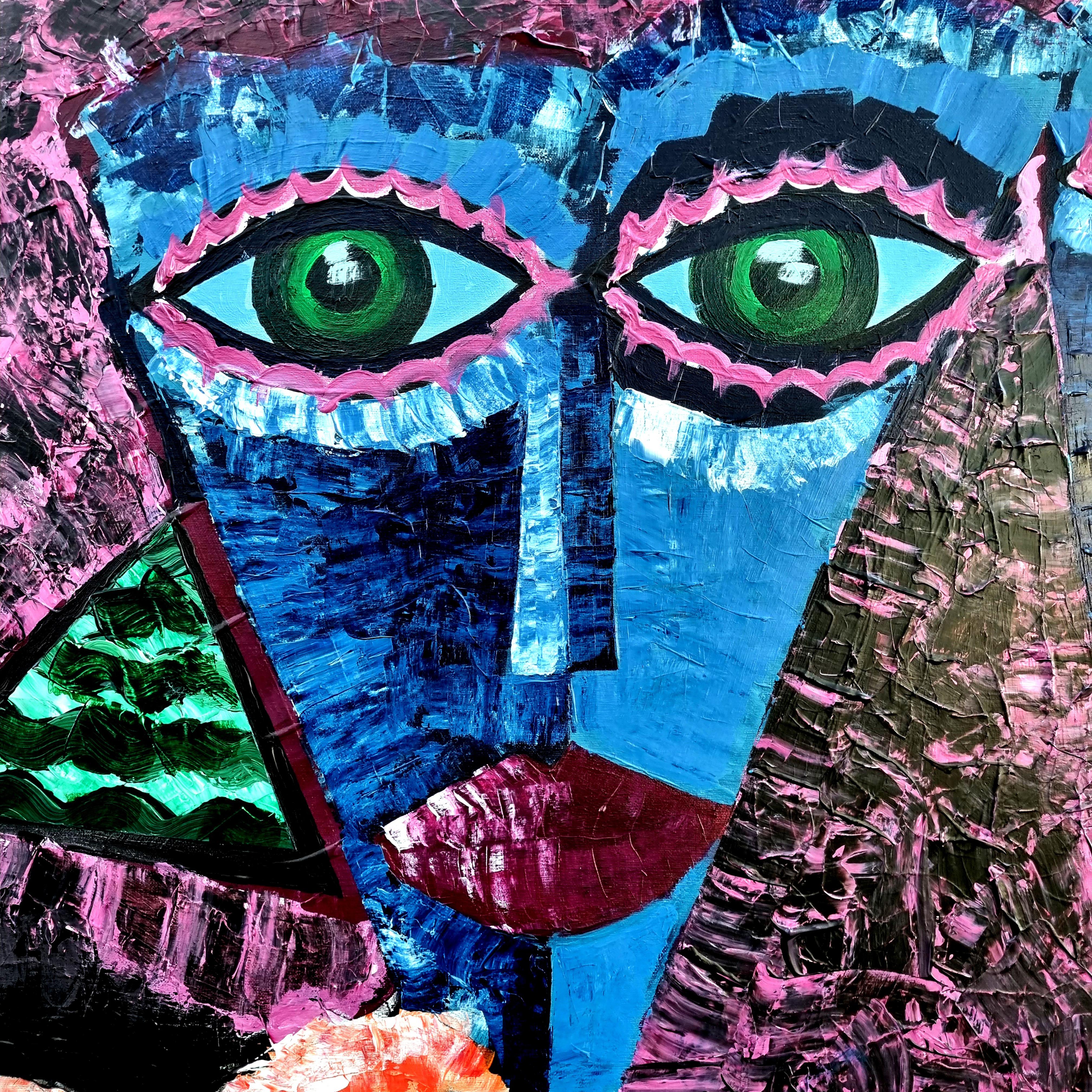 R Poch Women 100, R. DE COPAS 3... 120 x 120 cm Original-Acrylgemälde im Angebot 1