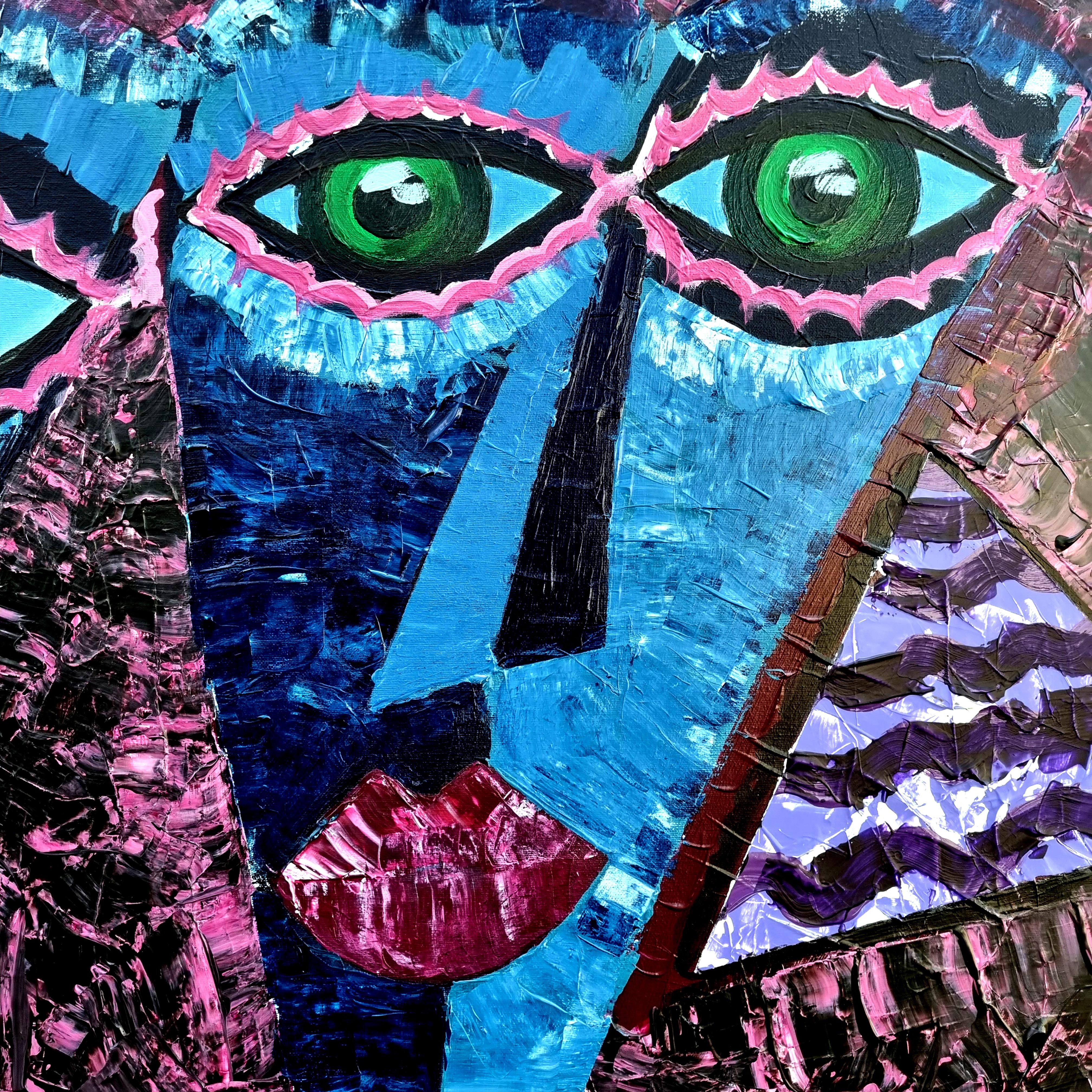 R Poch Women 100, R. DE COPAS 3... 120 x 120 cm Original-Acrylgemälde im Angebot 2