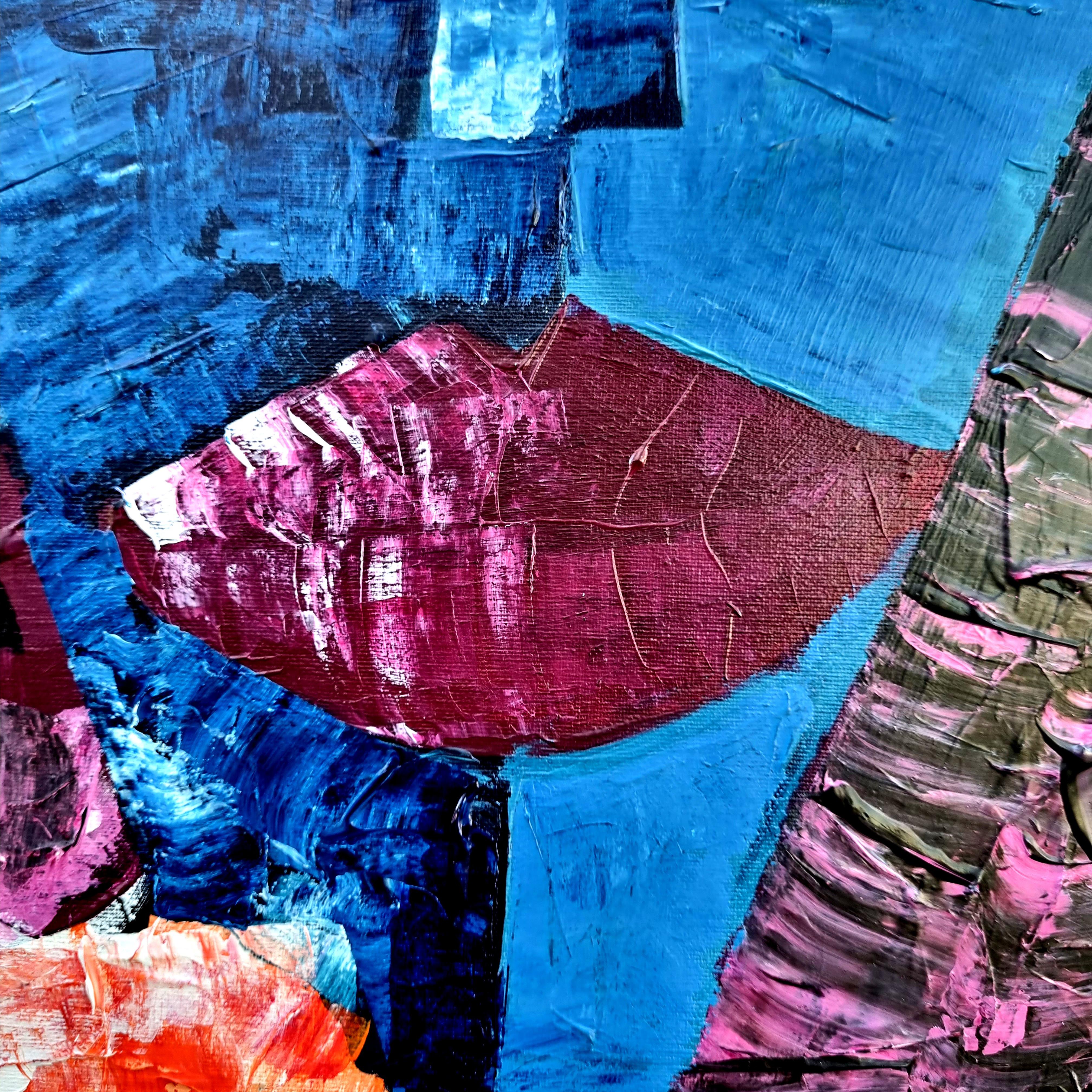 R Poch Women 100, R. DE COPAS 3... 120 x 120 cm Original-Acrylgemälde im Angebot 3