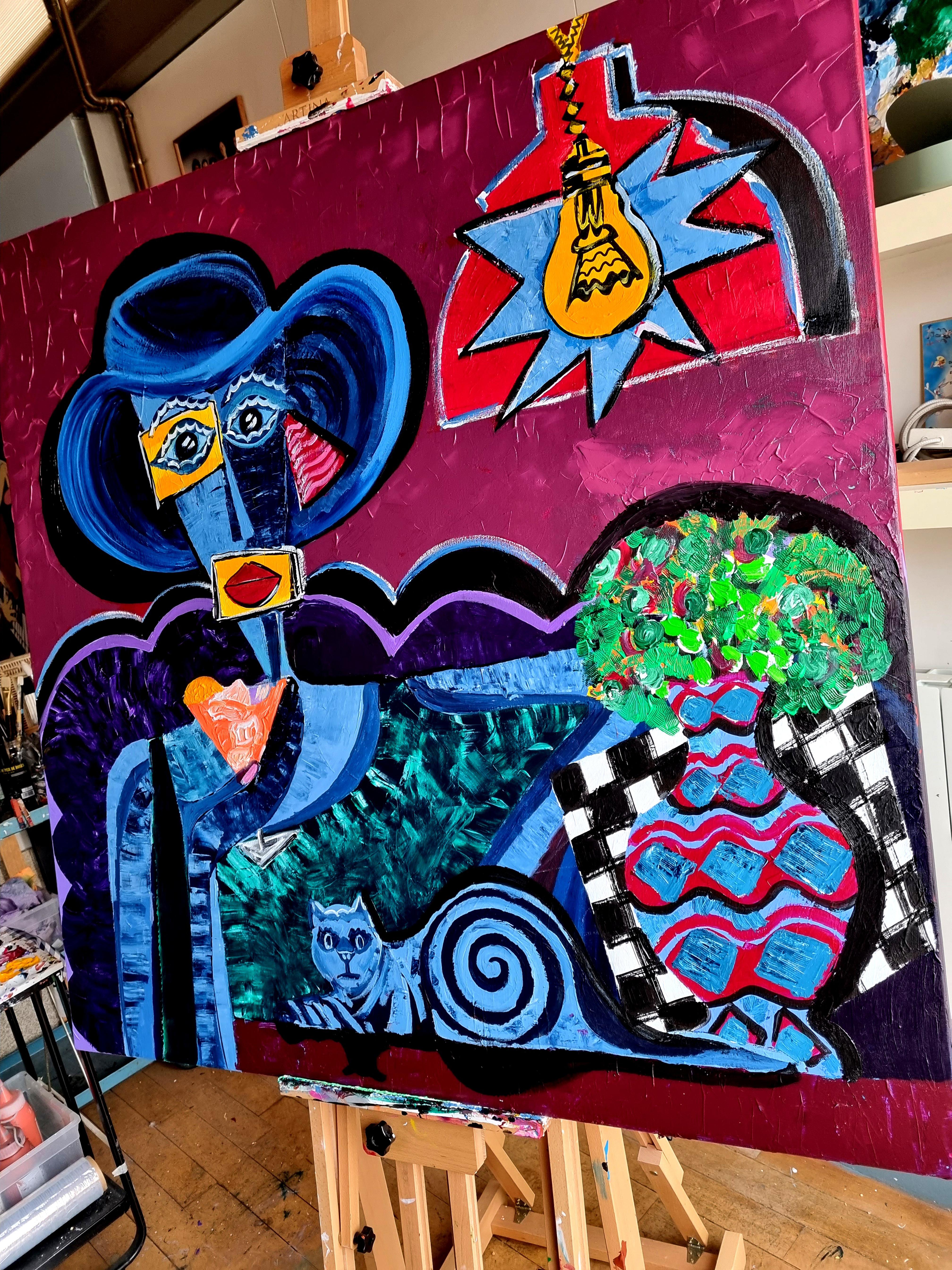 97. Cocktail all'arancia  120 x 120 cm. pittura acrilica originale

Nato a Badalona (Barcellona).
Fotografo e regista pubblicitario.
Socio fondatore della società di produzione pubblicitaria La Cosa de las Peliculas: 
Ha diretto spot pubblicitari