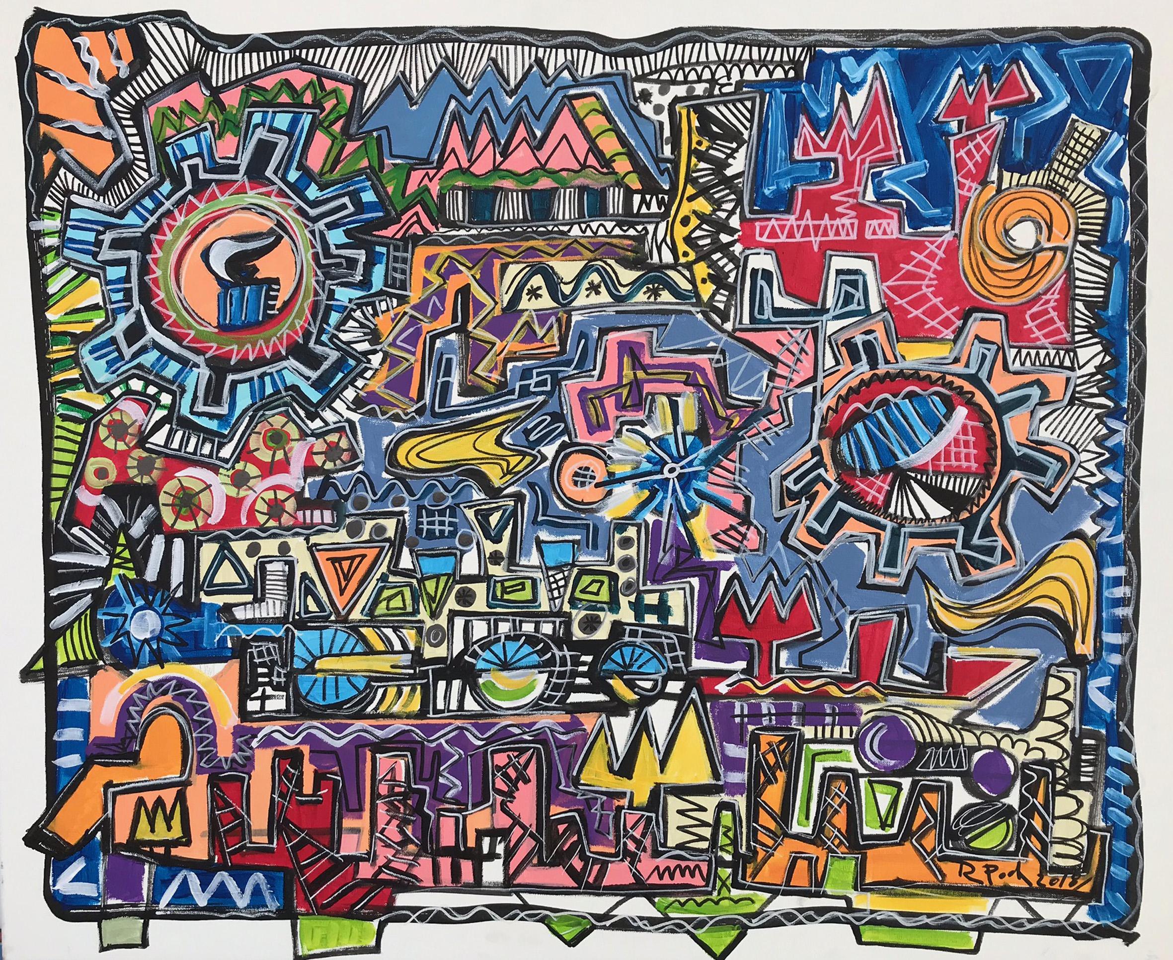 Ramon Poch 15 Fabrik 9 Acrylgemälde