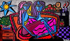 Ramon Poch 219 portraitoriginal acrylic painting 90x150
