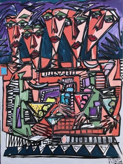 Ramon Poch 22. Drinks 130x100. original acrylic painting