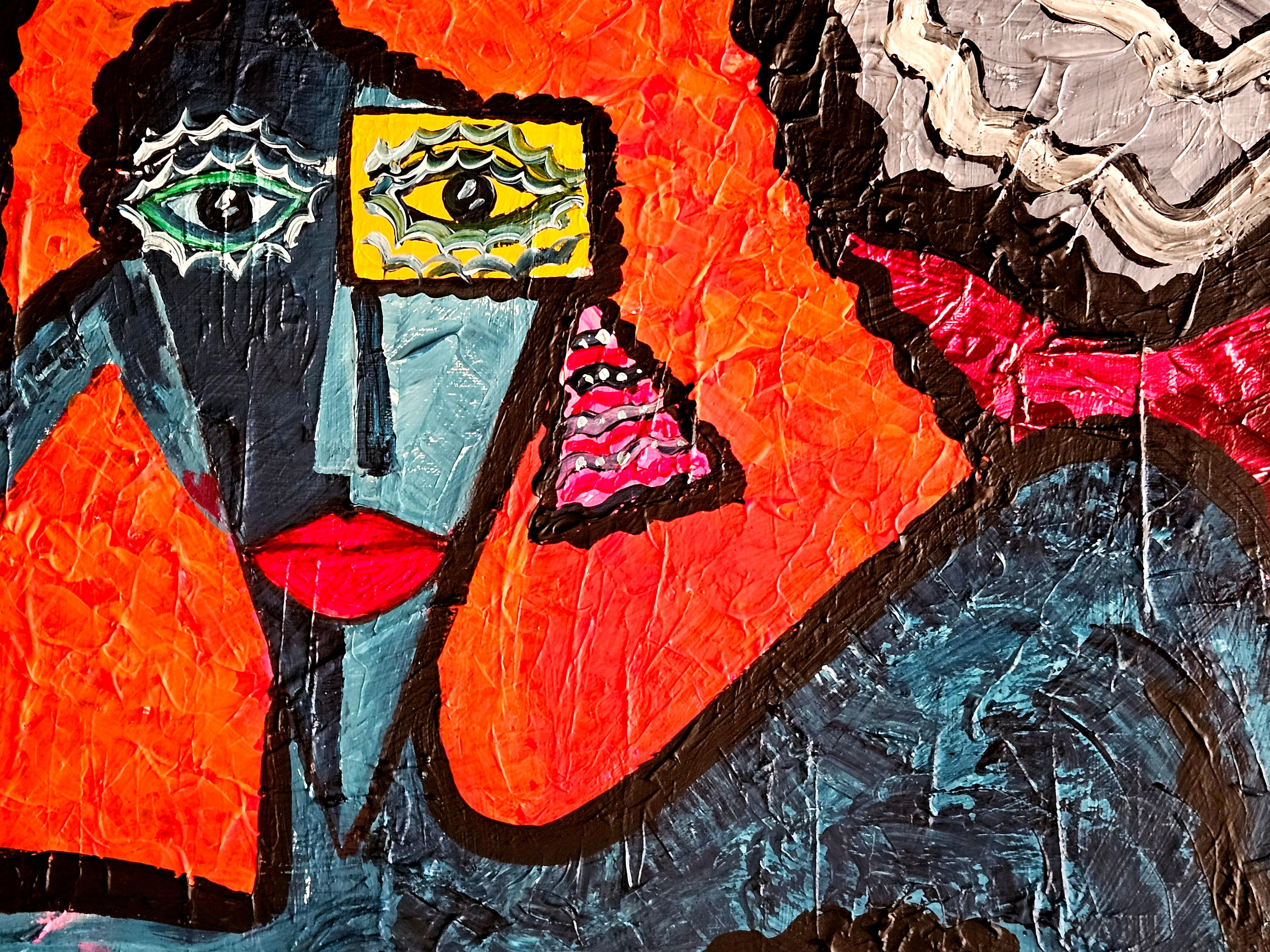Ramon Poch 5specting Original-Acrylgemälde im Angebot 1