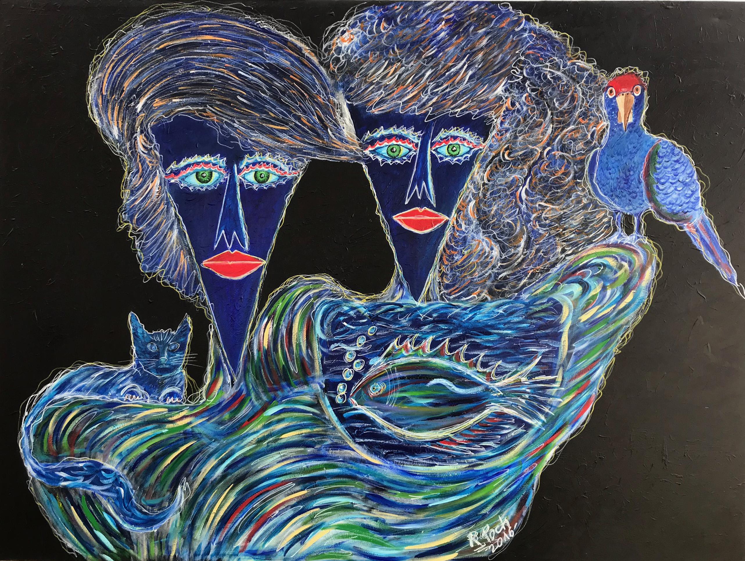 25.-Familia en azul 200 x 150 cm  pintura acrílica

Nacido en Badalona (Barcelona).
Fotógrafo y director de cine publicitario.
Socio fundador de la productora publicitaria La Cosa de las Peliculas: 
Ha dirigido anuncios para las mejores marcas