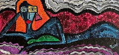 Ramon Poch  Especting original acrylic painting