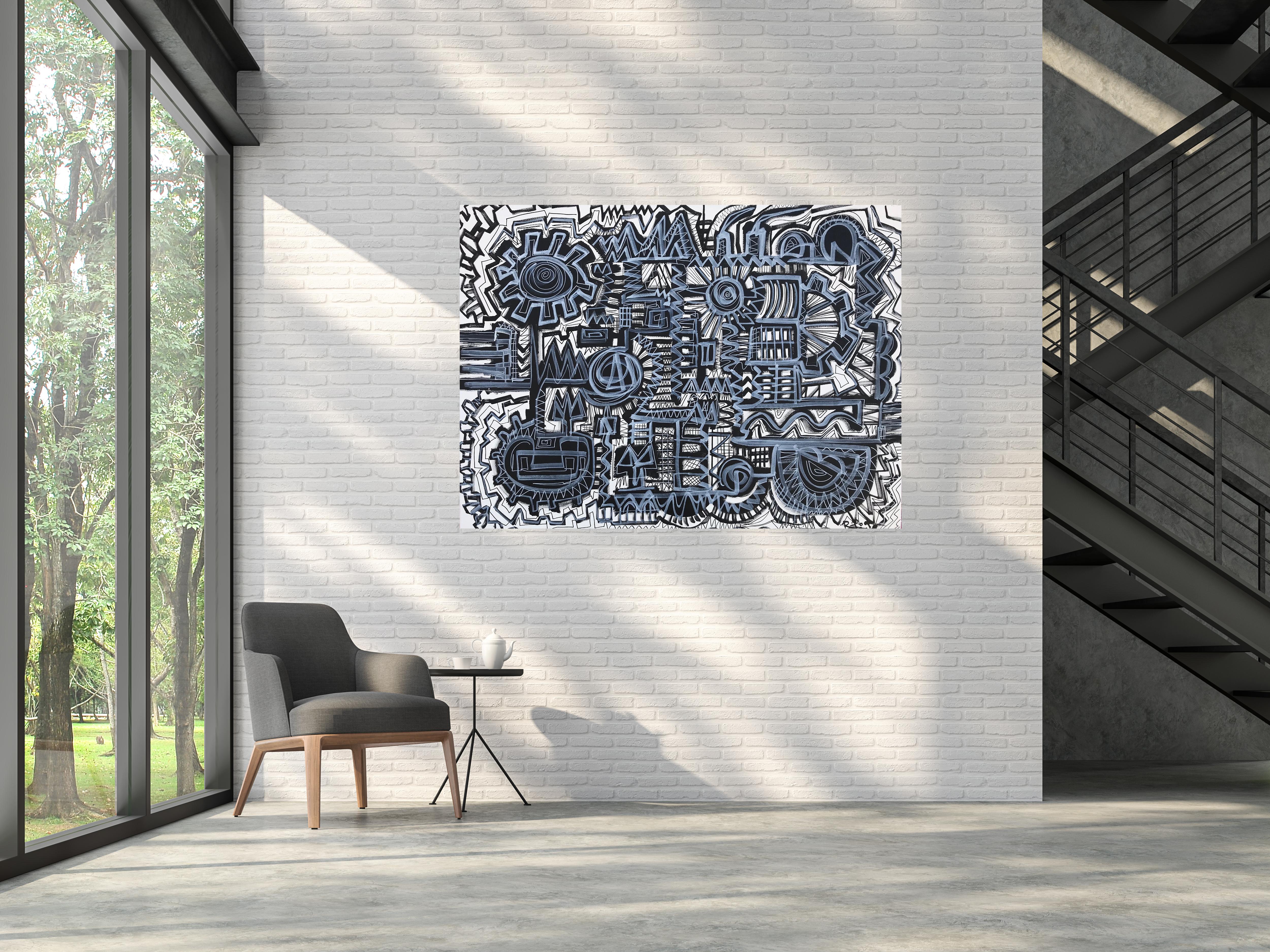 Ramon Poch  Fabbrica 25    pittura acrilica originale in vendita 5