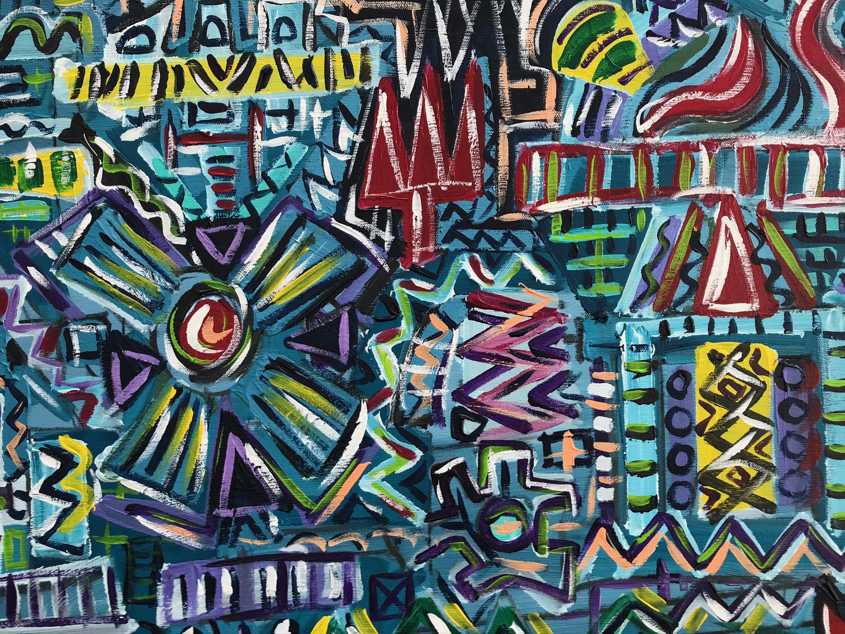 RAMON POCH  Grande   Fabbrica   pittura acrilica - Painting Espressionismo astratto di Ramon Poch