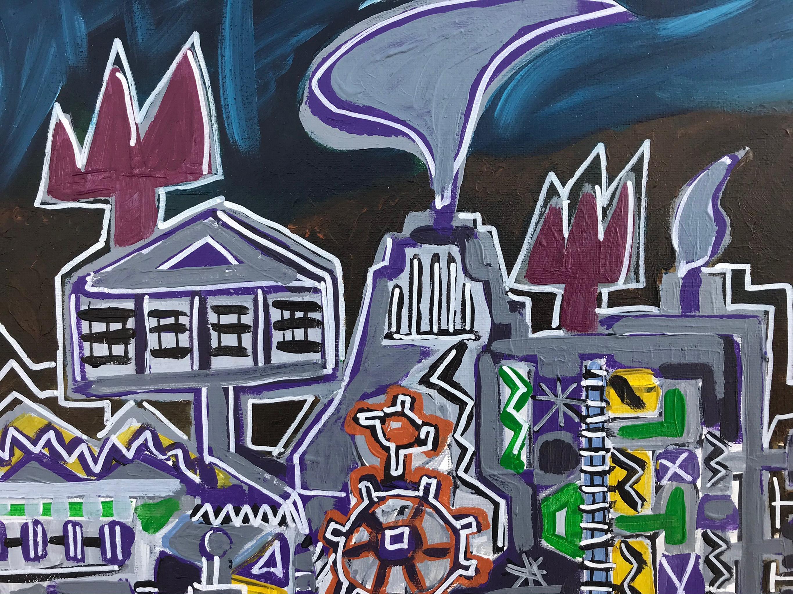 RAMON POCH   Fabrik    Acrylmalerei – Painting von Ramon Poch