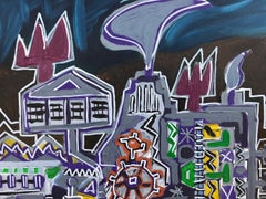 RAMON POCH   Factory    acrylic painting