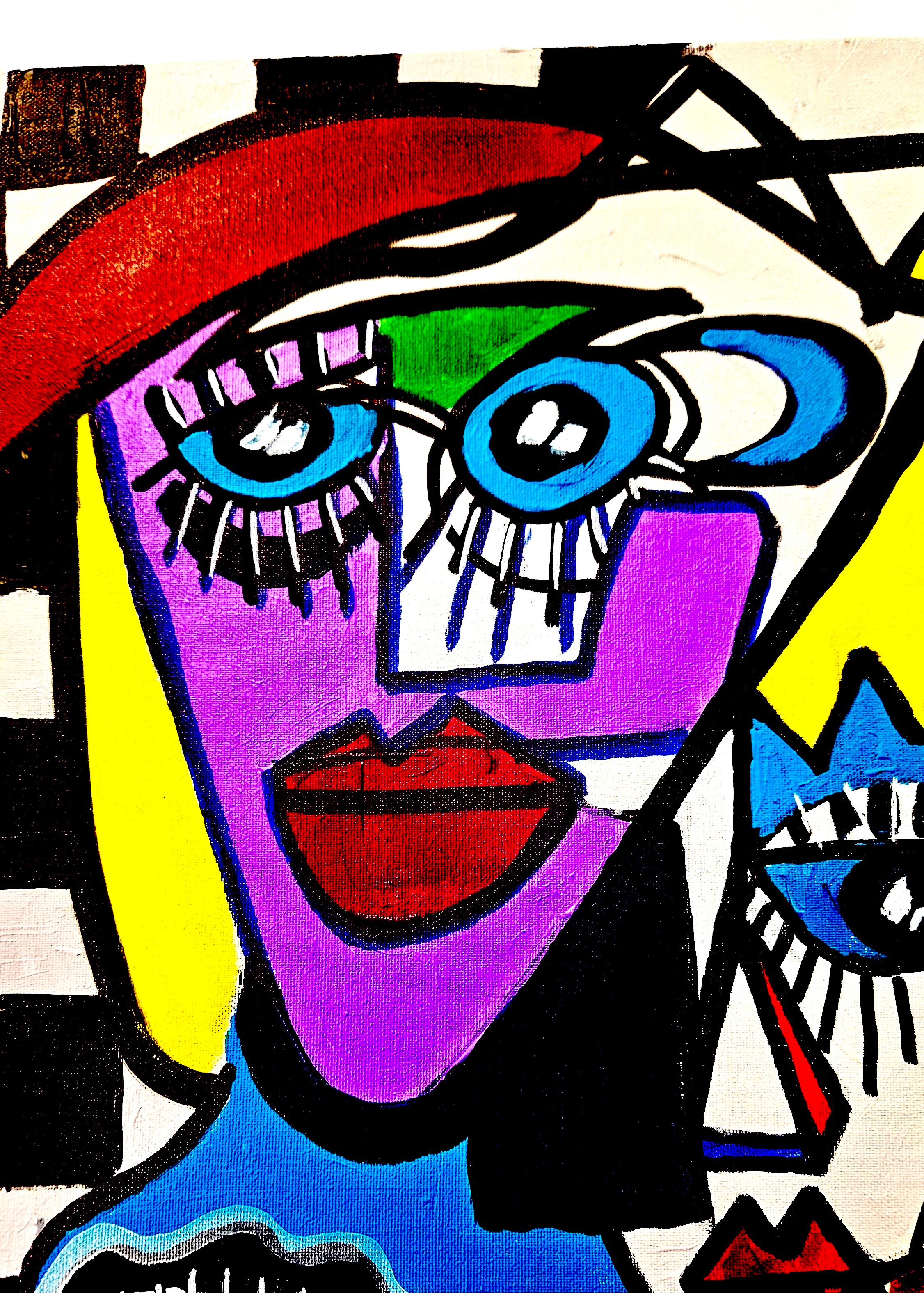 Ramon Poch Fiesta original acrylic painting For Sale 2