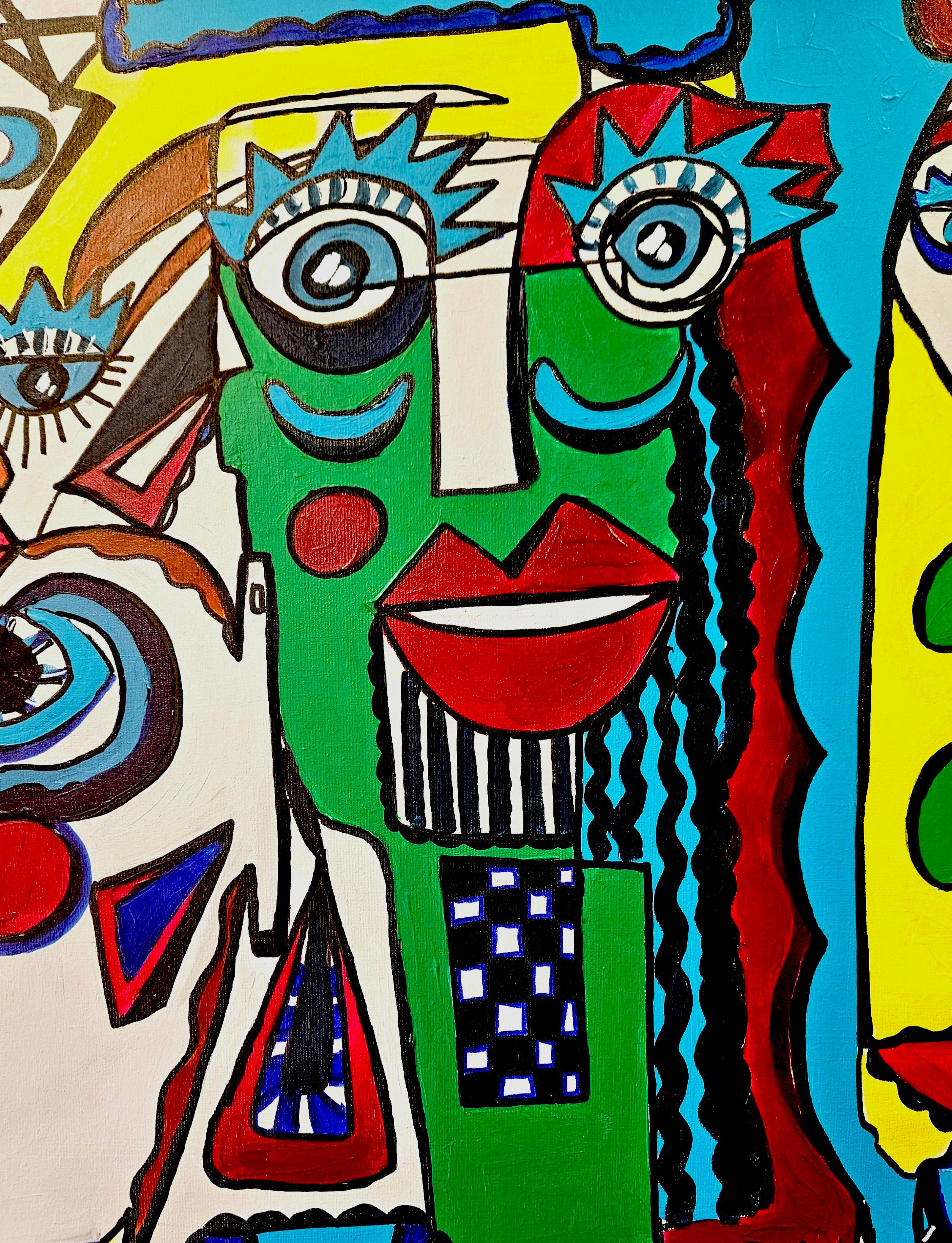 Ramon Poch Fiesta original acrylic painting For Sale 4