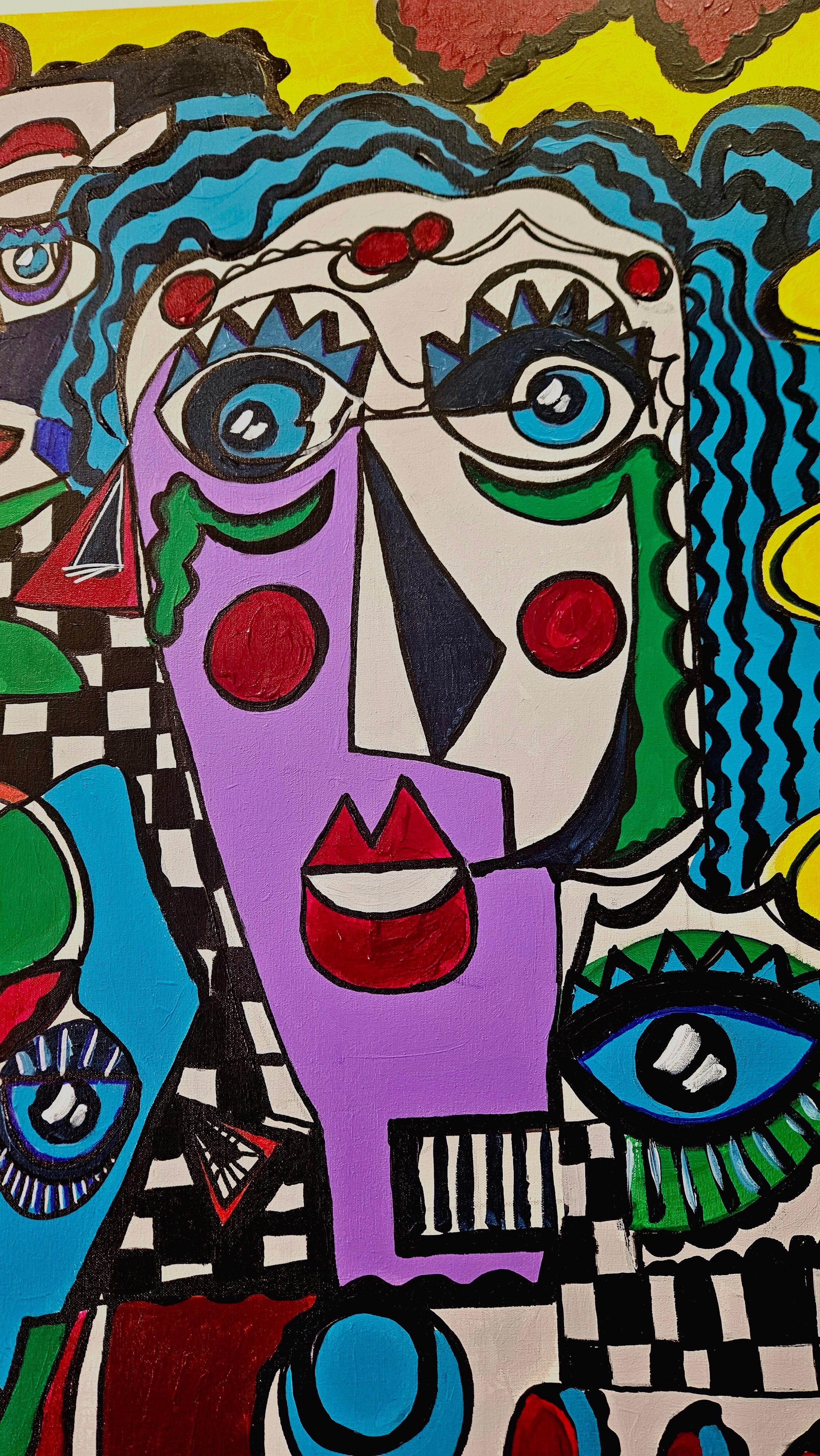 Ramon Poch Fiesta original acrylic painting For Sale 5