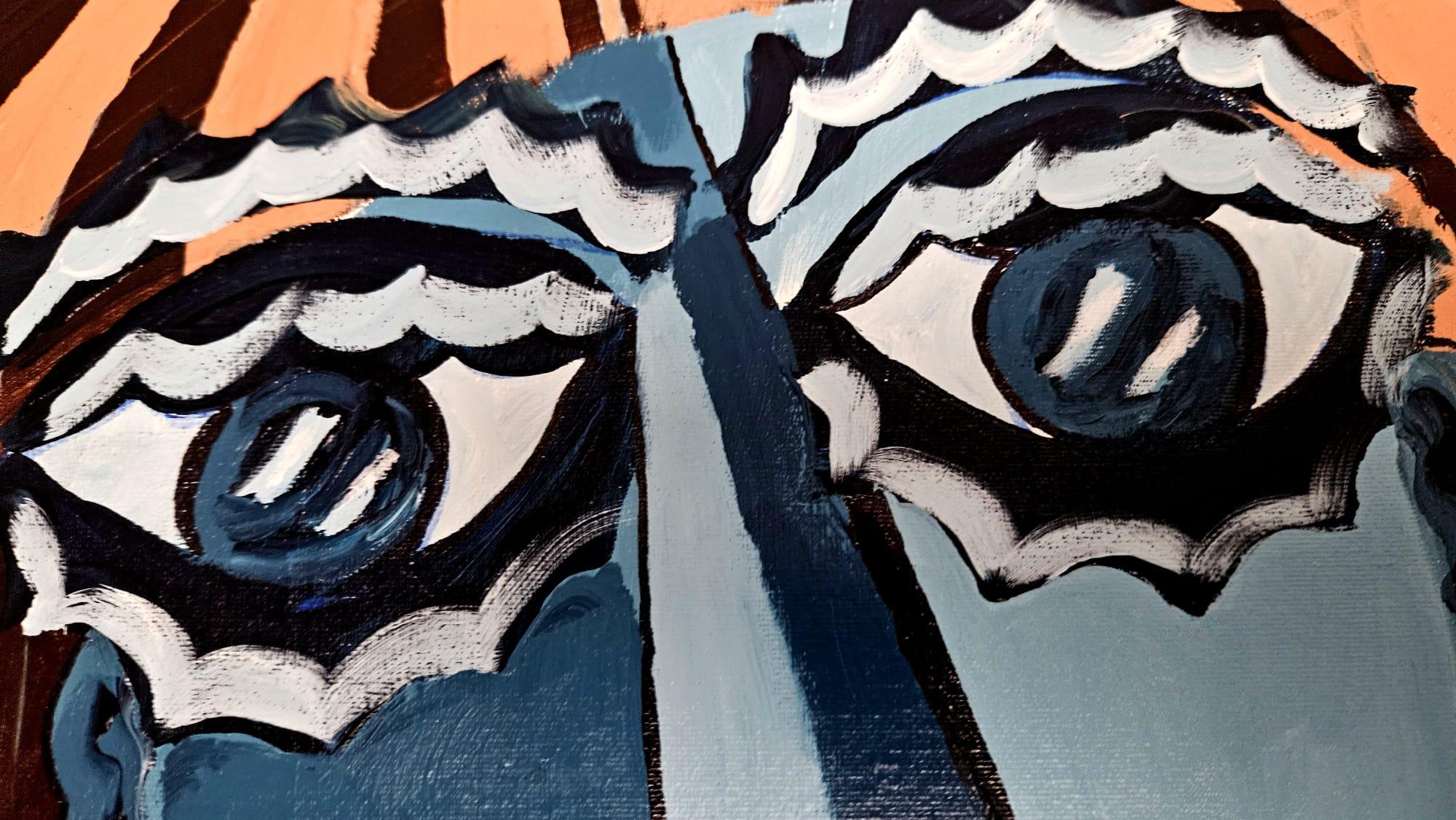 Ramon Poch  La joven y el gatooriginal acrylic painting For Sale 5