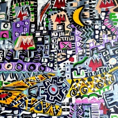 RAMON POCH  Labyrinth 104. LAVERINTO   acrylic painting