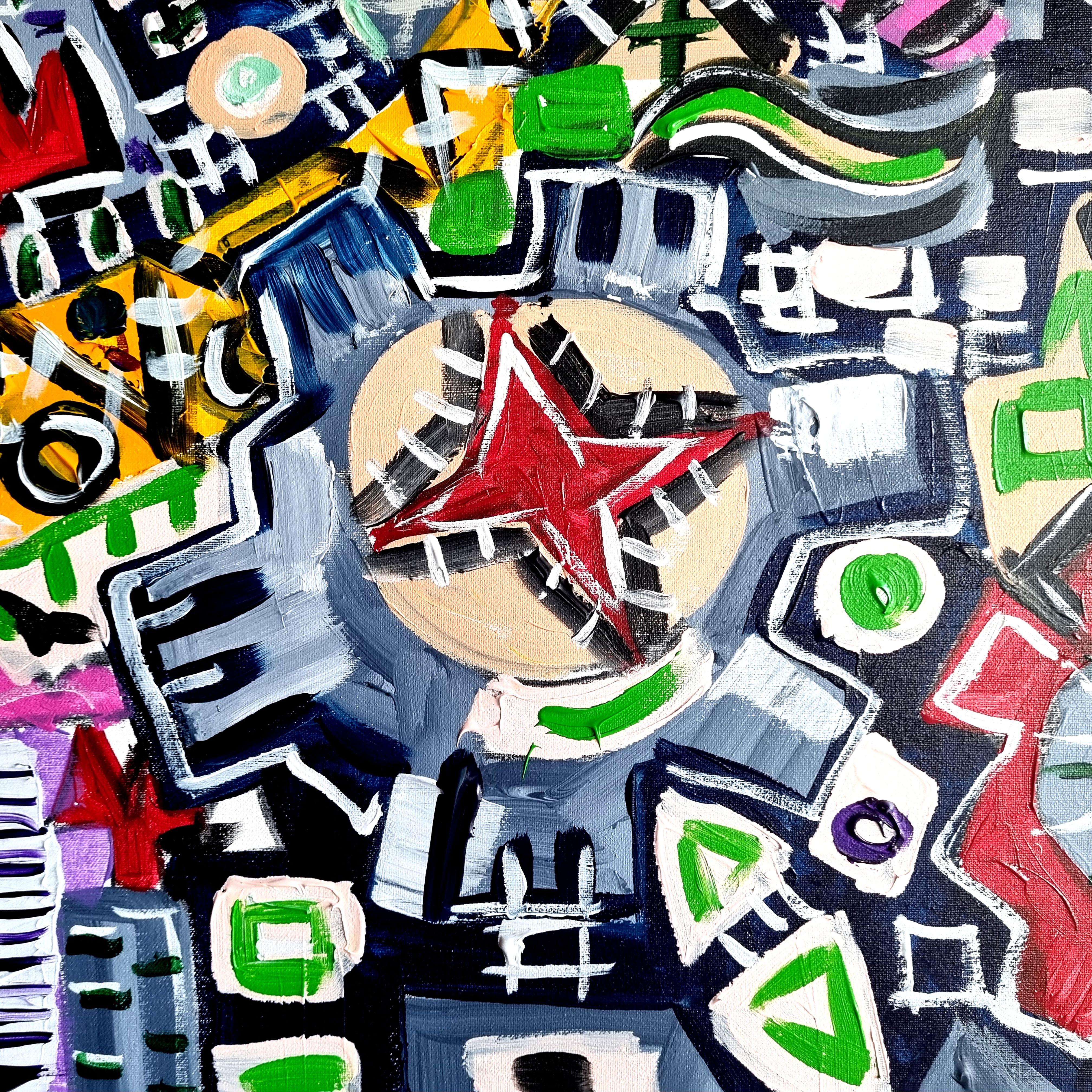 RAMON POCH  Labirinto 104. LAVERINTO   pittura acrilica - Painting Contemporaneo di Ramon Poch