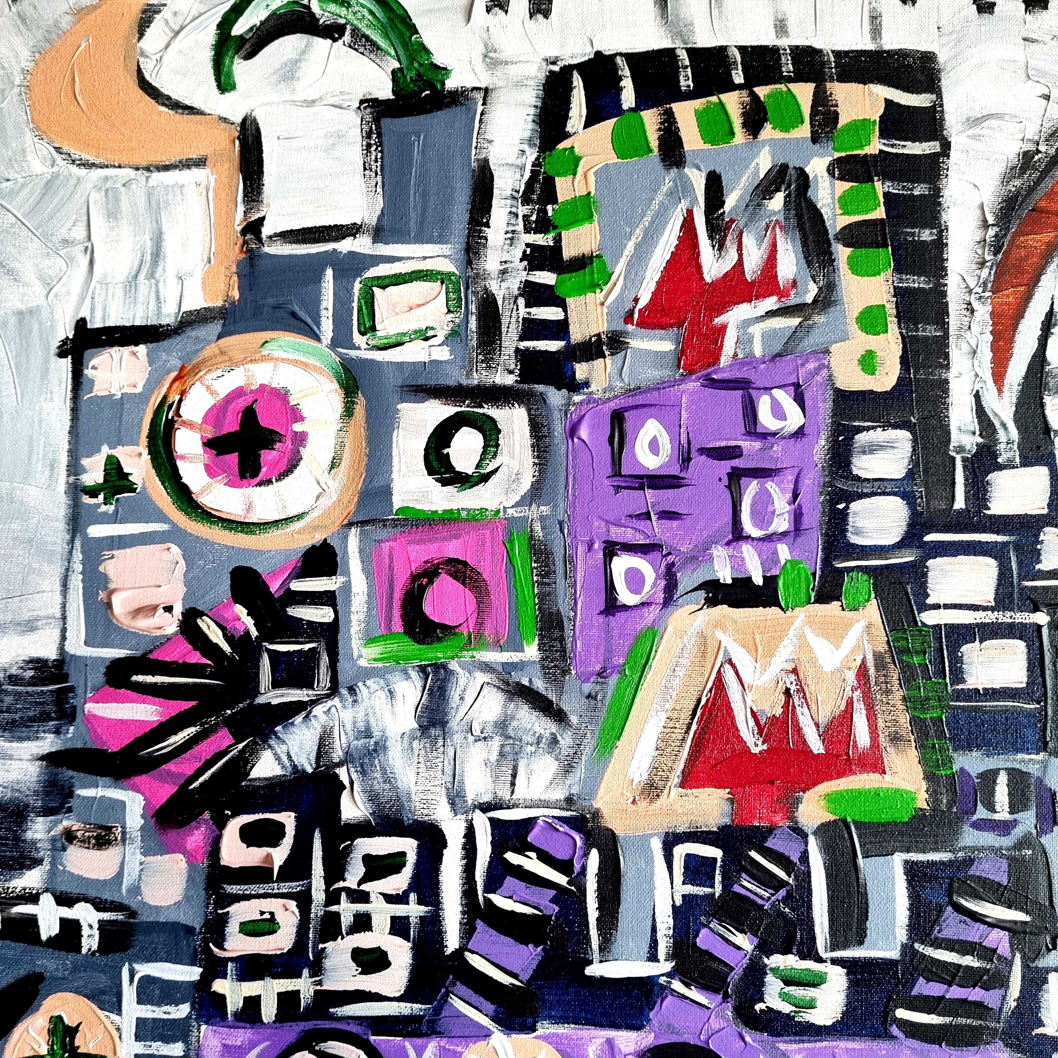 RAMON POCH  Labirinto 104. LAVERINTO   pittura acrilica - Abstract Painting Nero di Ramon Poch