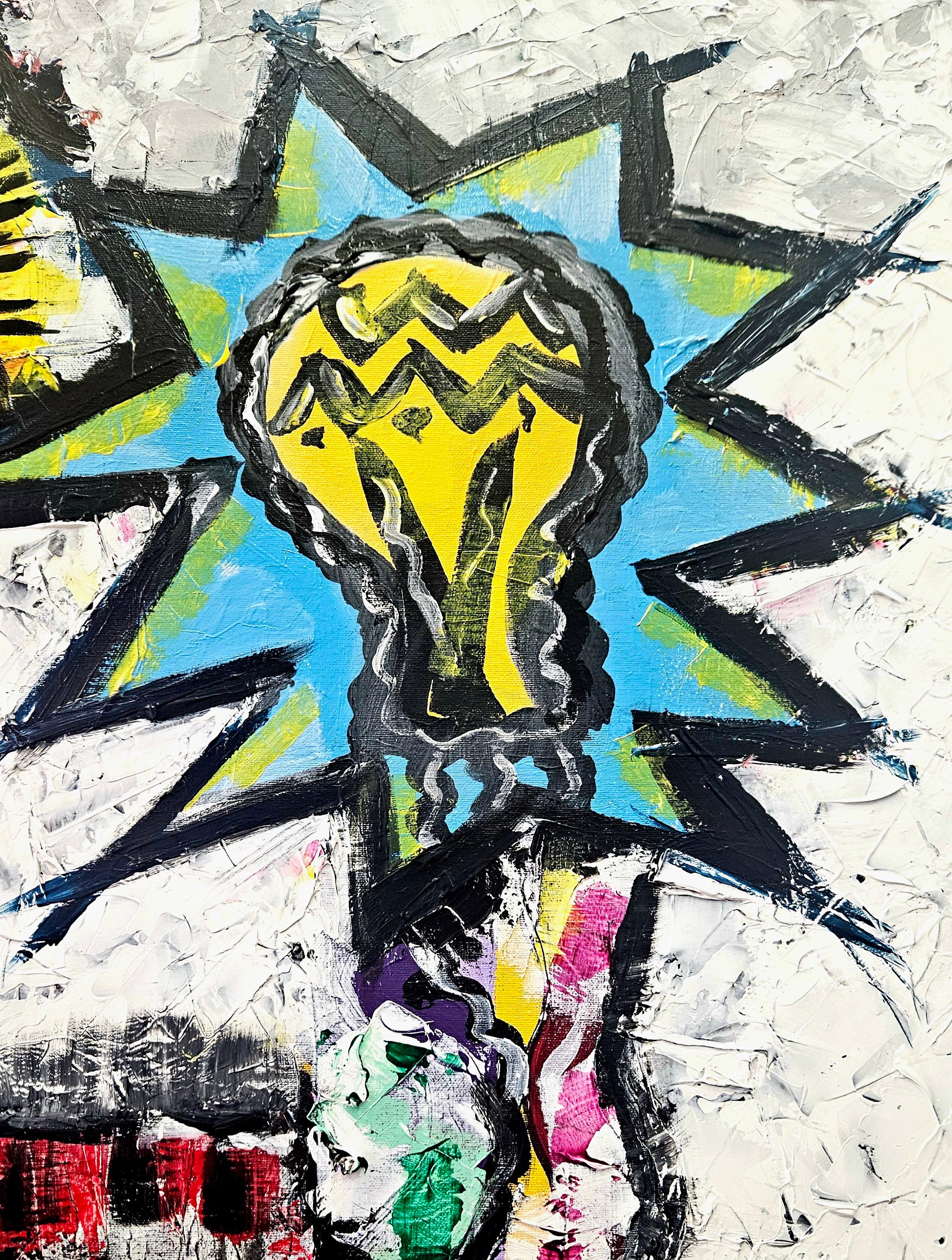 RAMON POCH. RETRATO DE  FAMILIA   acrylic painting - Contemporary Painting by Ramon Poch